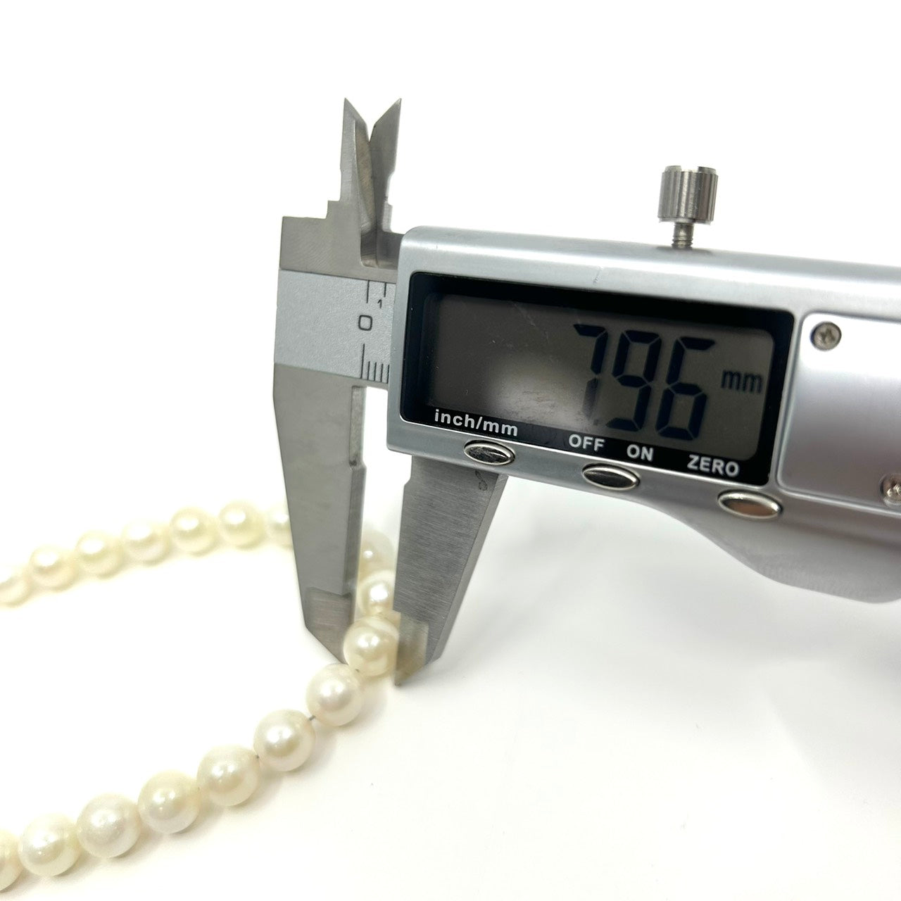 未使用 美品 あこや真珠 本真珠 パール 一連ネックレス SILVER刻印 花 フラワー モチーフ クラスプ ホワイト系 真珠 アクセサリー エレガント フォーマル 冠婚葬祭 I3