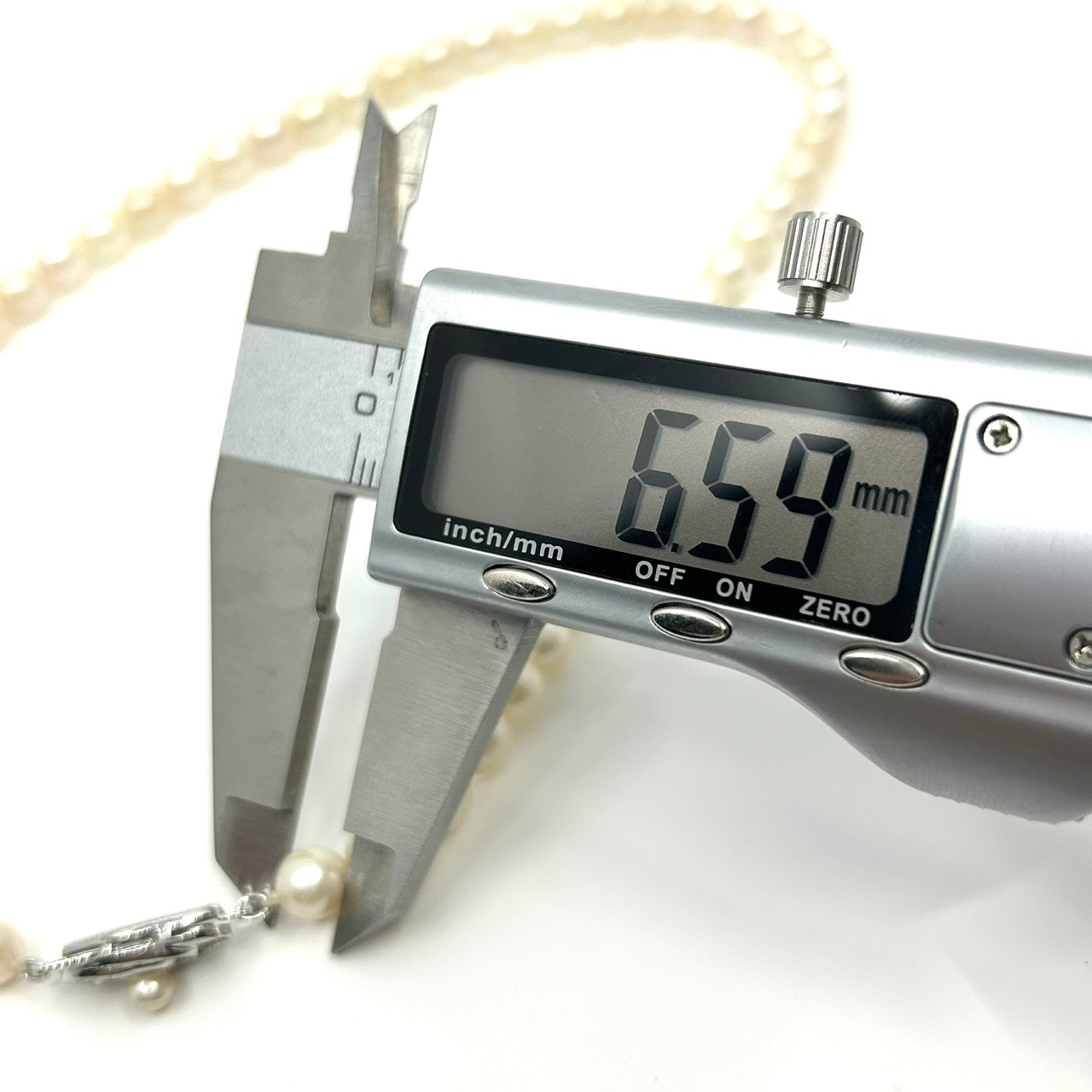 未使用 美品 あこや真珠 本真珠 パール 一連ネックレス SILVER刻印 オーバル クラスプ ホワイト系 真珠 アクセサリー エレガント フォーマル 冠婚葬祭 I3