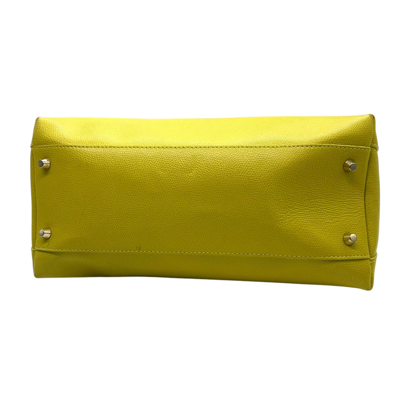 【美品】FURLA フルラ パイパー M 2way ハンドバッグ ショルダーバッグ ドーム型 レザー 本革 イエロー 黄色 ゴールド金具 斜め掛け可 レディース エレガント フォーマル カジュアル 通勤 自立可 G1