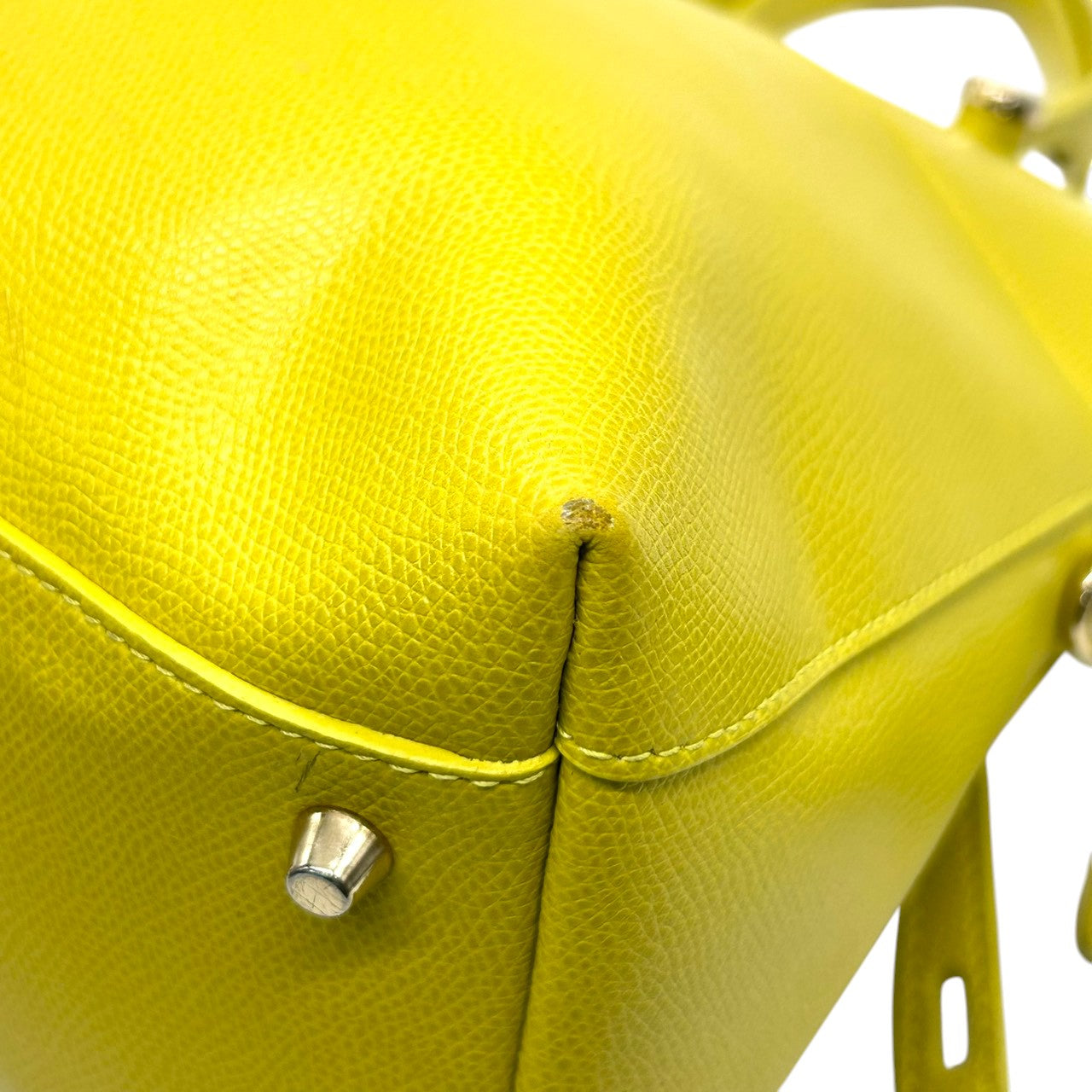 【美品】FURLA フルラ パイパー M 2way ハンドバッグ ショルダーバッグ ドーム型 レザー 本革 イエロー 黄色 ゴールド金具 斜め掛け可 レディース エレガント フォーマル カジュアル 通勤 自立可 G1