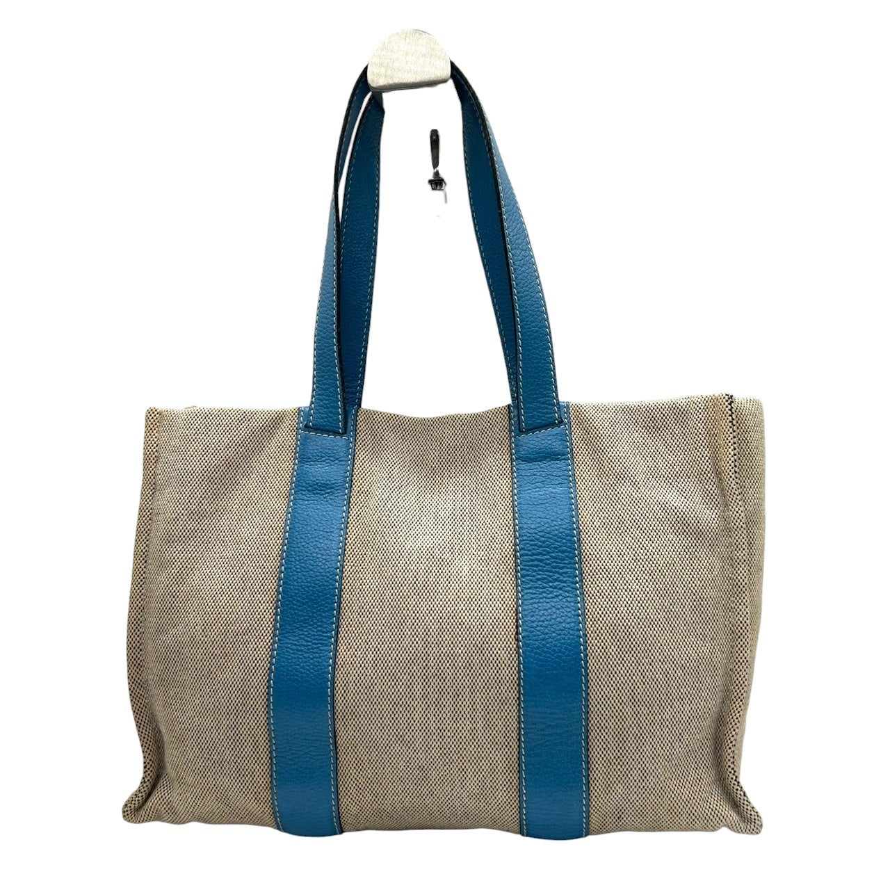 ロイヤルハイネス トートバッグ ハンドバッグ ワンショルダー キャンバス レザー バイカラー ベージュ ブルー レディース A4収納可 エレガント 通勤通学 デイリーユース ファッションアイテム おしゃれ イタリア製 自立可 U9