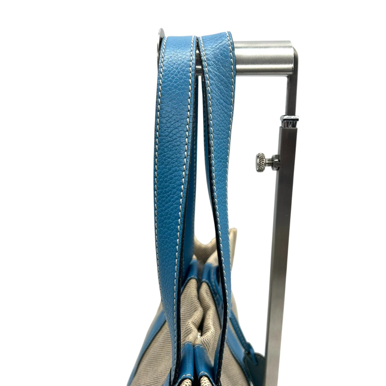 ロイヤルハイネス トートバッグ ハンドバッグ ワンショルダー キャンバス レザー バイカラー ベージュ ブルー レディース A4収納可 エレガント 通勤通学 デイリーユース ファッションアイテム おしゃれ イタリア製 自立可 U9