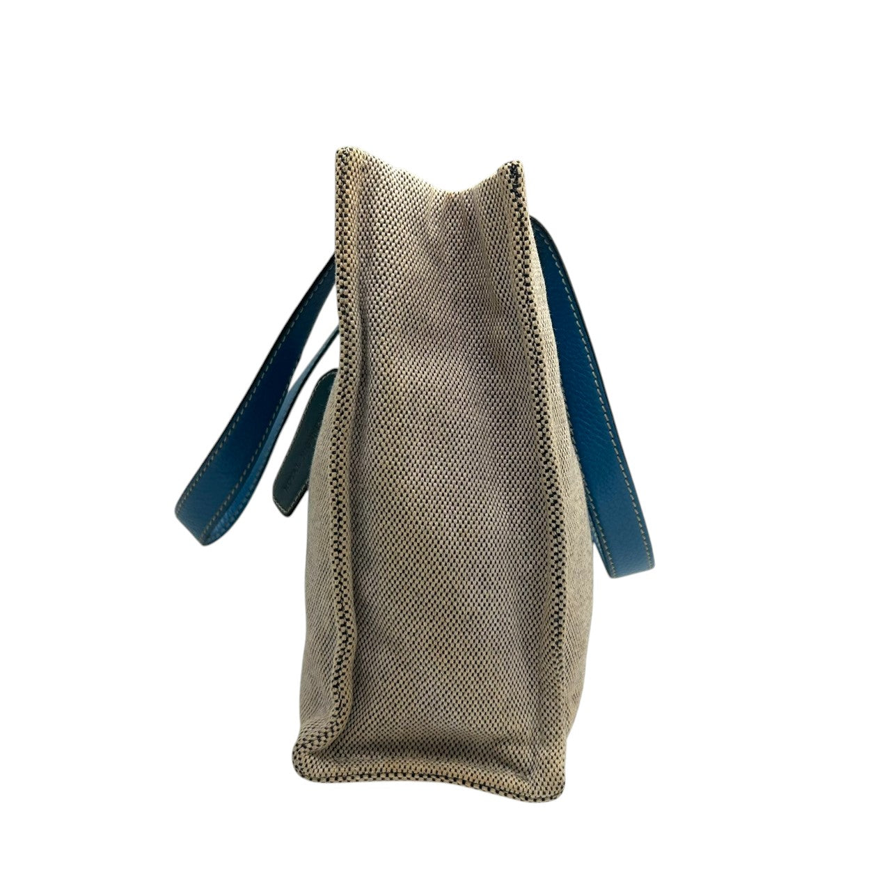 ロイヤルハイネス トートバッグ ハンドバッグ ワンショルダー キャンバス レザー バイカラー ベージュ ブルー レディース A4収納可 エレガント 通勤通学 デイリーユース ファッションアイテム おしゃれ イタリア製 自立可 U9