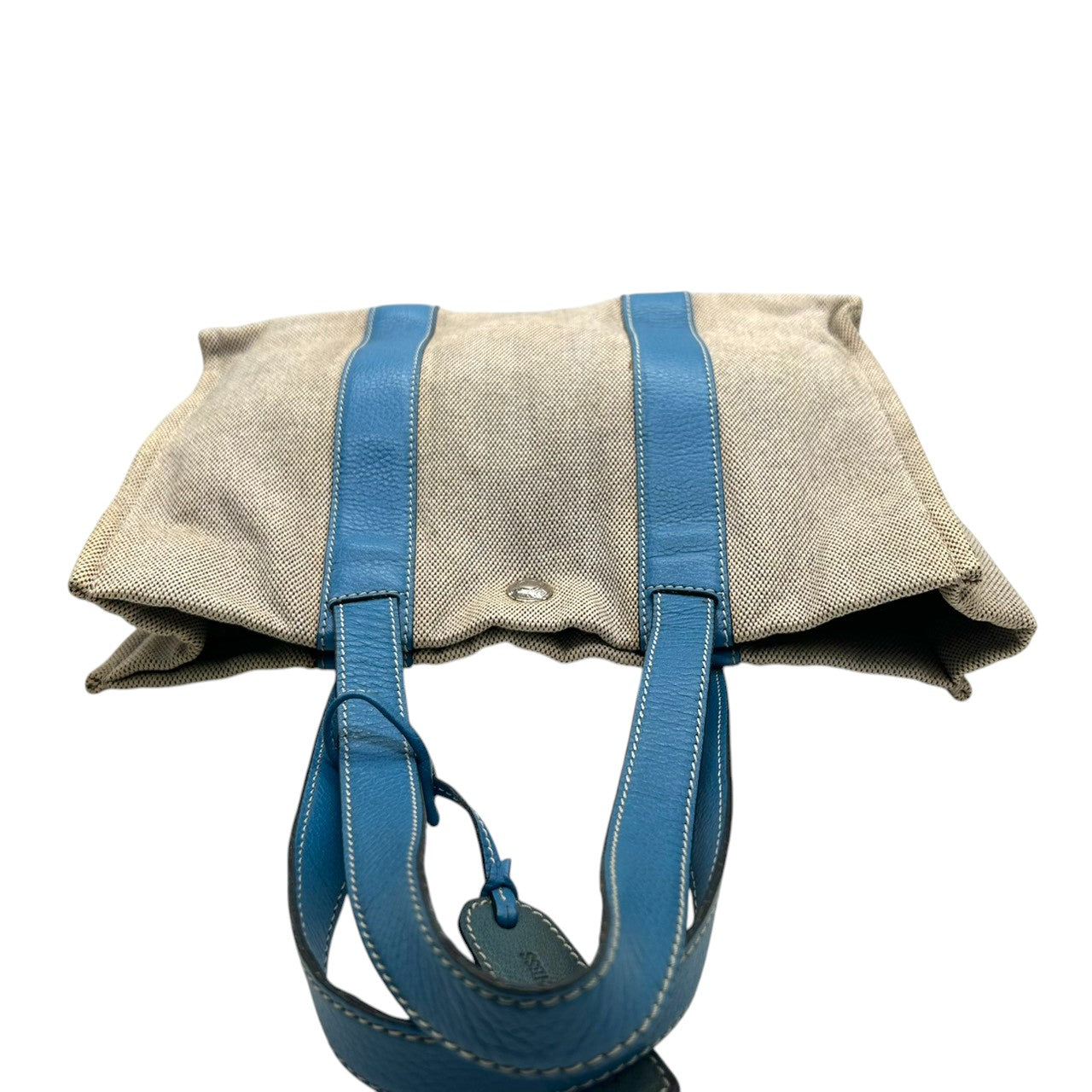 ロイヤルハイネス トートバッグ ハンドバッグ ワンショルダー キャンバス レザー バイカラー ベージュ ブルー レディース A4収納可 エレガント 通勤通学 デイリーユース ファッションアイテム おしゃれ イタリア製 自立可 U9