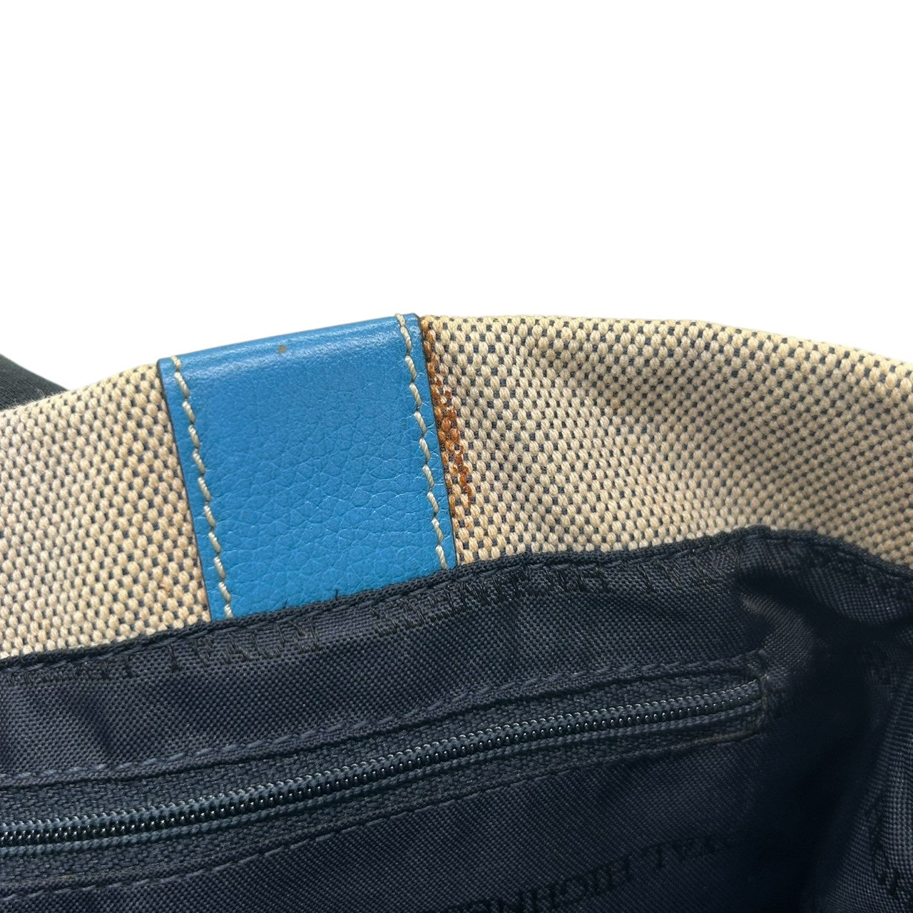 ロイヤルハイネス トートバッグ ハンドバッグ ワンショルダー キャンバス レザー バイカラー ベージュ ブルー レディース A4収納可 エレガント 通勤通学 デイリーユース ファッションアイテム おしゃれ イタリア製 自立可 U9