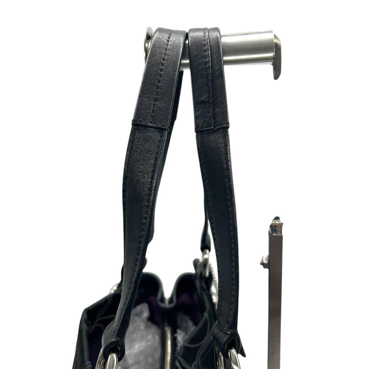 【美品】COACH コーチ トートバッグ ハンドバッグ ワンショルダー オプアート シグネチャー ナイロン レザー ブラック 黒 A4収納可 レディース 通勤通学 ビジネス デイリーユース シルバー金具 エレガント 定番人気 自立可 F15402 s96