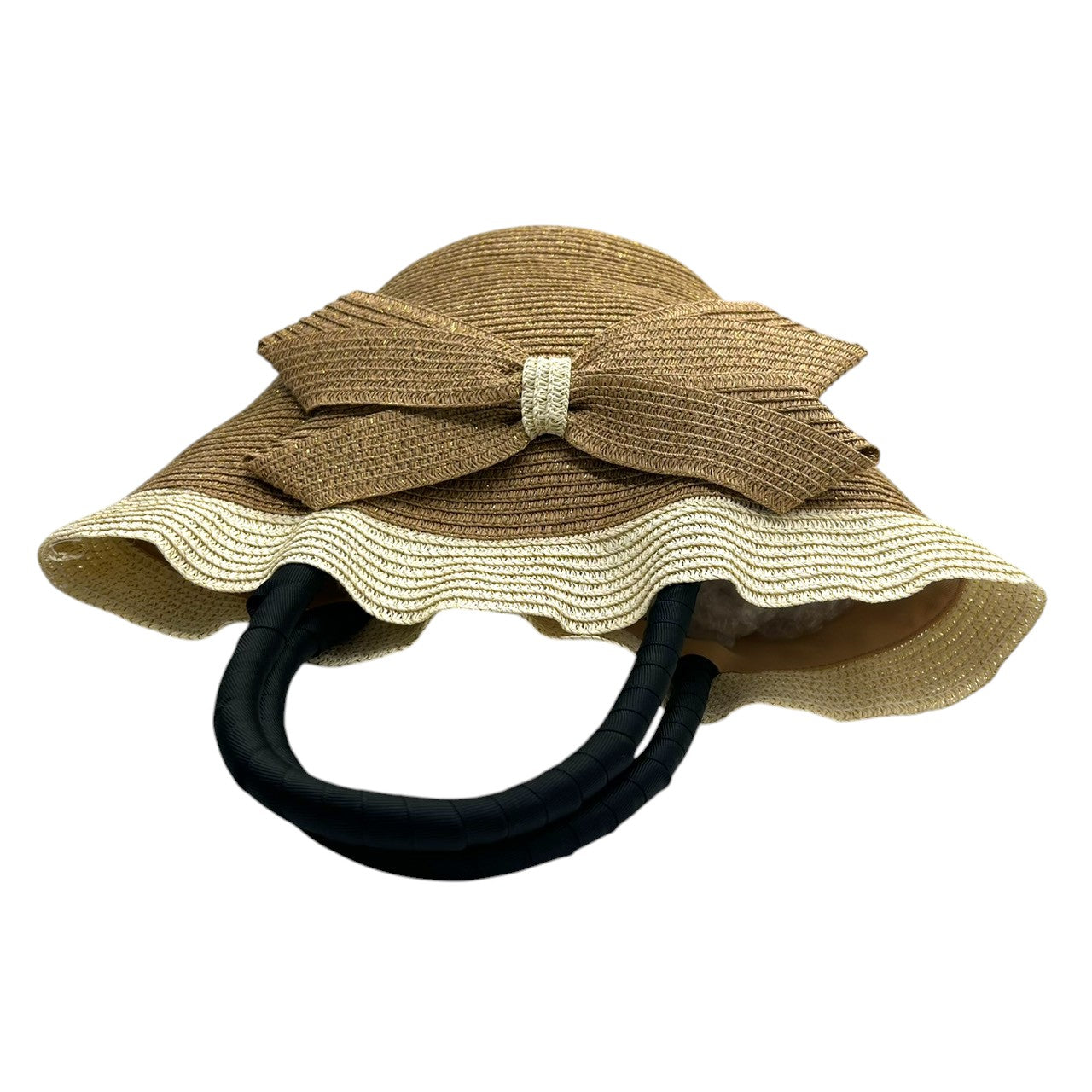 【ほぼ新品】アンテプリマミスト かごバッグ トート ストローバッグ 大きなリボン ブラウン ブラック レディース 夏 サマーバッグ 浴衣 リゾート デート フェミニン ガーリー 大人可愛い ANTEPRIMA MISTO 軽量 自立可 s63