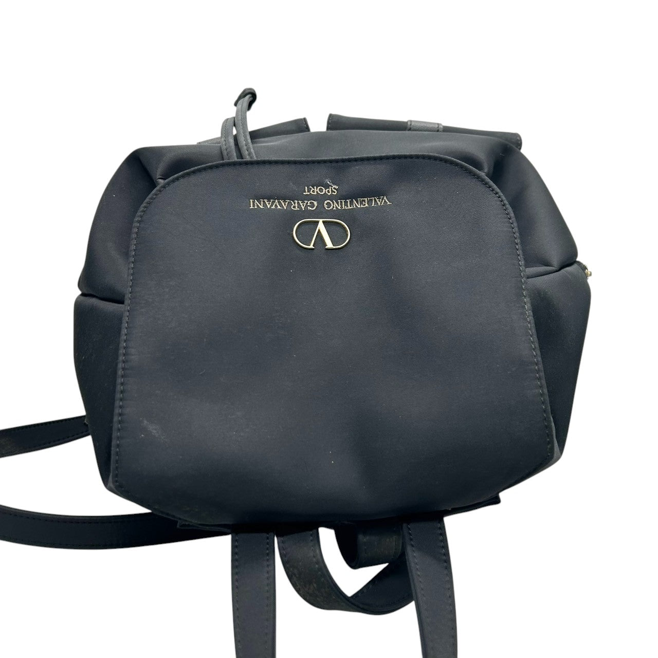 ヴァレンティノ ガラヴァーニ SPORT リュック デイパック ナイロン レザー ブラック Vロゴ 巾着式 ダブルポケット ゴールド金具 A4可 大容量 軽量 レディース メンズ ユニセックス 通勤 通学 旅行 エレガント s52