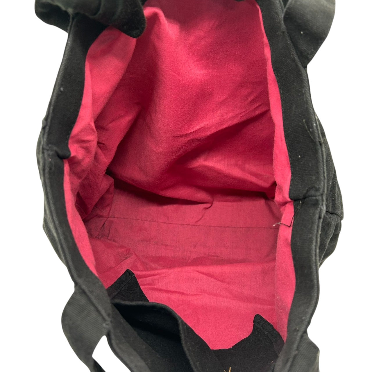 【美品】イヴサンローラン パルファム トートバッグ ハンドバッグ ワンショルダー YSLロゴ 刺繍 キャンバス ブラック 黒 A4収納可 レディース カジュアル デイリーユース ノベルティ Yves Saint Laurent s84