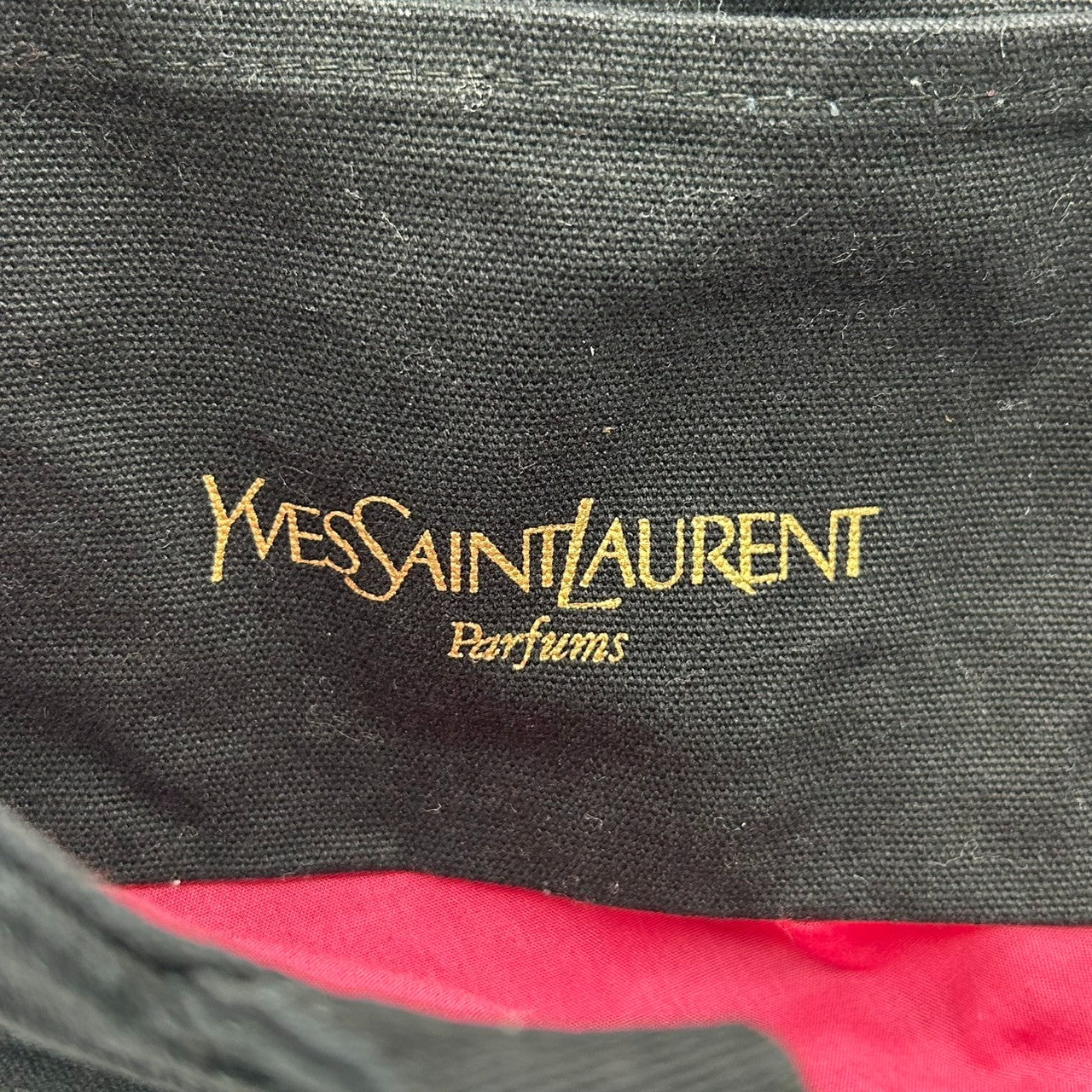 【美品】イヴサンローラン パルファム トートバッグ ハンドバッグ ワンショルダー YSLロゴ 刺繍 キャンバス ブラック 黒 A4収納可 レディース カジュアル デイリーユース ノベルティ Yves Saint Laurent s84