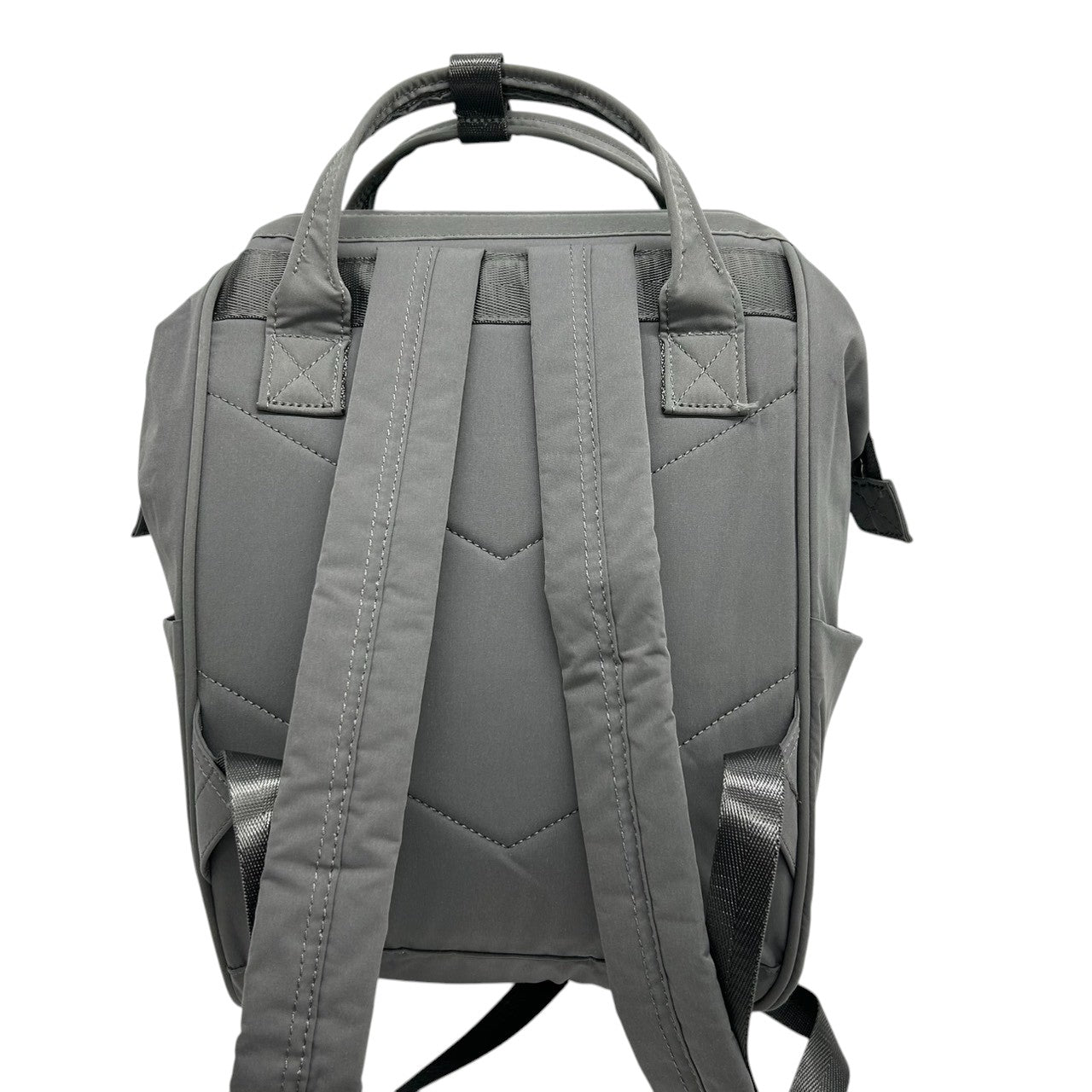 【ほぼ新品】anello アネロ×SOU SOU コラボ 口金リュック バックパック 数字柄 テキスタイルデザイン ナイロン グレー A4収納可 大容量 軽量 背面ファスナー レディース メンズ 通勤 通学 マザーズバッグ 旅行 おしゃれ s79