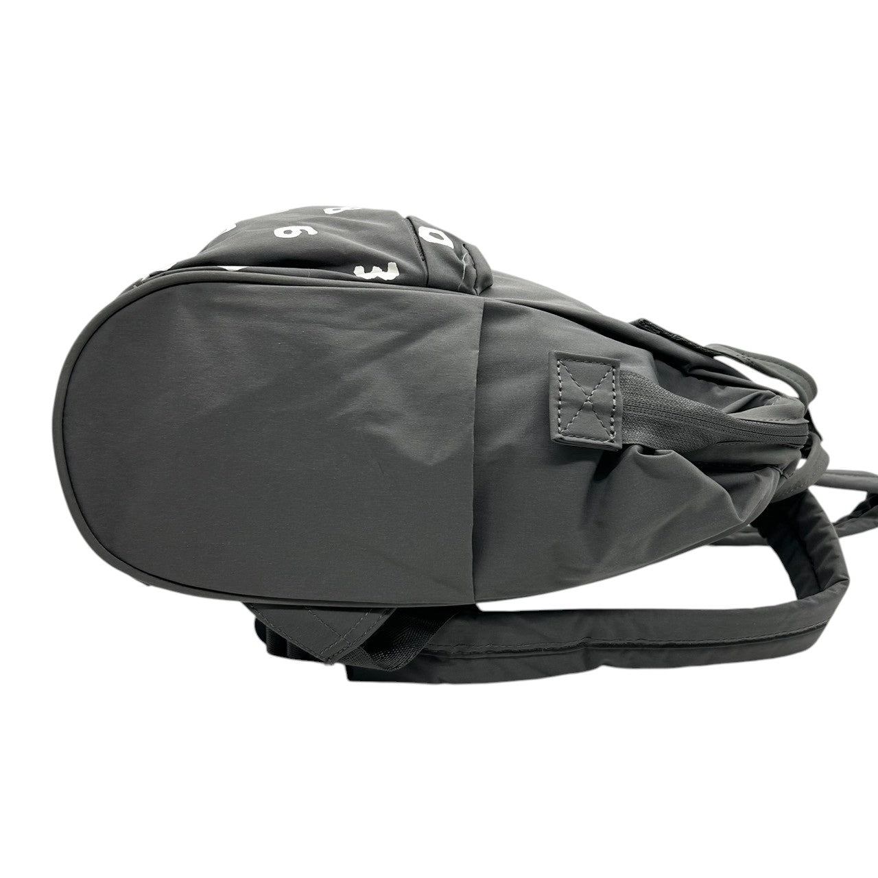 【ほぼ新品】anello アネロ×SOU SOU コラボ 口金リュック バックパック 数字柄 テキスタイルデザイン ナイロン グレー A4収納可 大容量 軽量 背面ファスナー レディース メンズ 通勤 通学 マザーズバッグ 旅行 おしゃれ s79