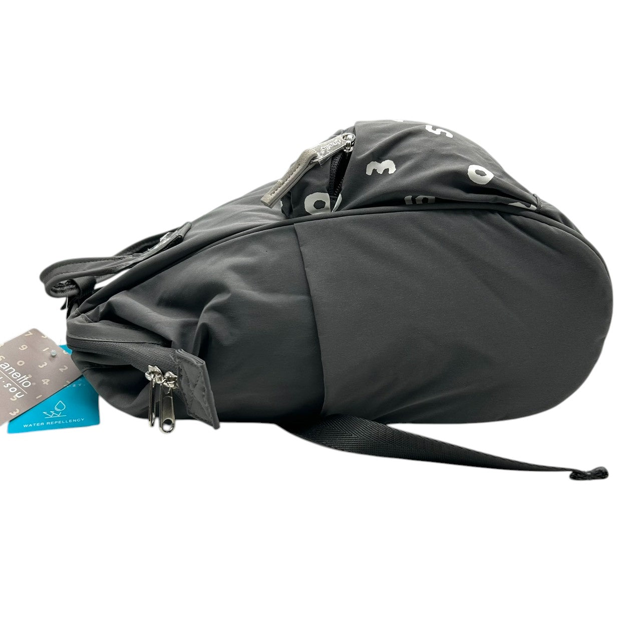 【ほぼ新品】anello アネロ×SOU SOU コラボ 口金リュック バックパック 数字柄 テキスタイルデザイン ナイロン グレー A4収納可 大容量 軽量 背面ファスナー レディース メンズ 通勤 通学 マザーズバッグ 旅行 おしゃれ s79