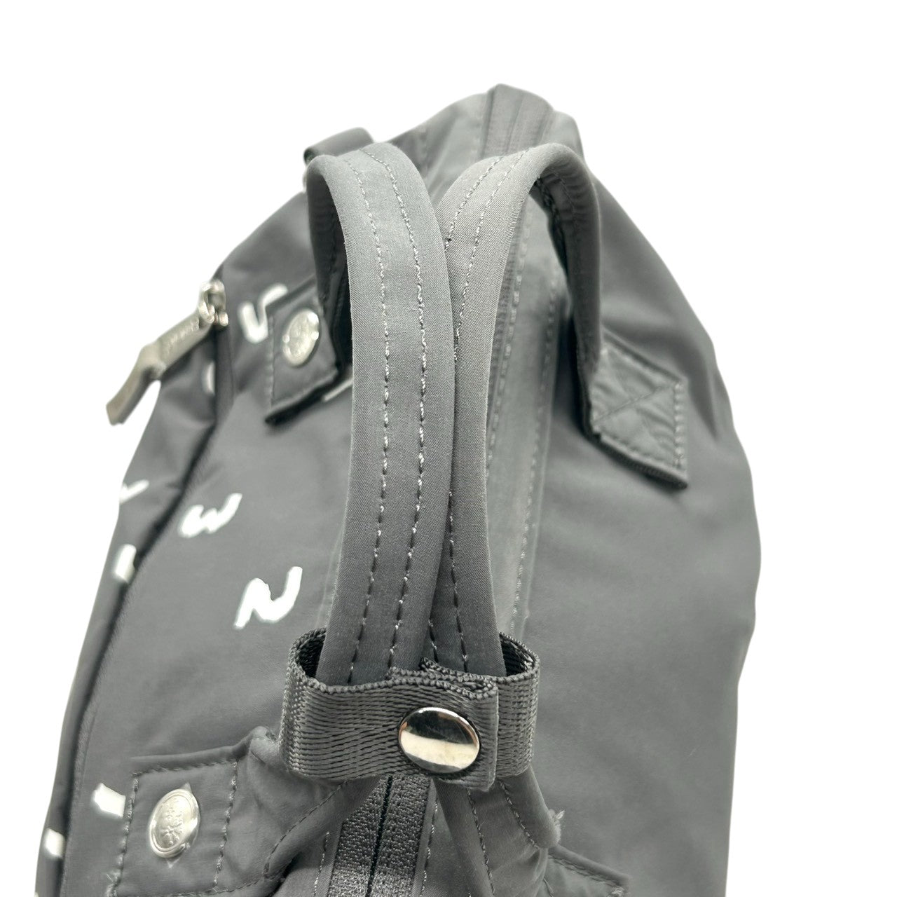 【ほぼ新品】anello アネロ×SOU SOU コラボ 2WAY 口金ミニボストン ショルダーバッグ ハンドバッグ 数字柄 ナイロン グレー 斜め掛け可 大容量 軽量 レディース メンズ 旅行 デイリーユース 京都 s32