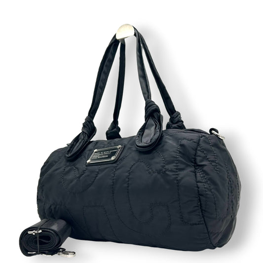 マークバイマークジェイコブス 2WAY ミニボストン ドラムバッグ ハンドバッグ ショルダーバッグ キルティング ナイロン ブラック ワンショルダー 斜め掛け可 レディース 軽量 大容量 旅行 ジムバッグ カジュアル スタイリッシュ WORKWEAR s32