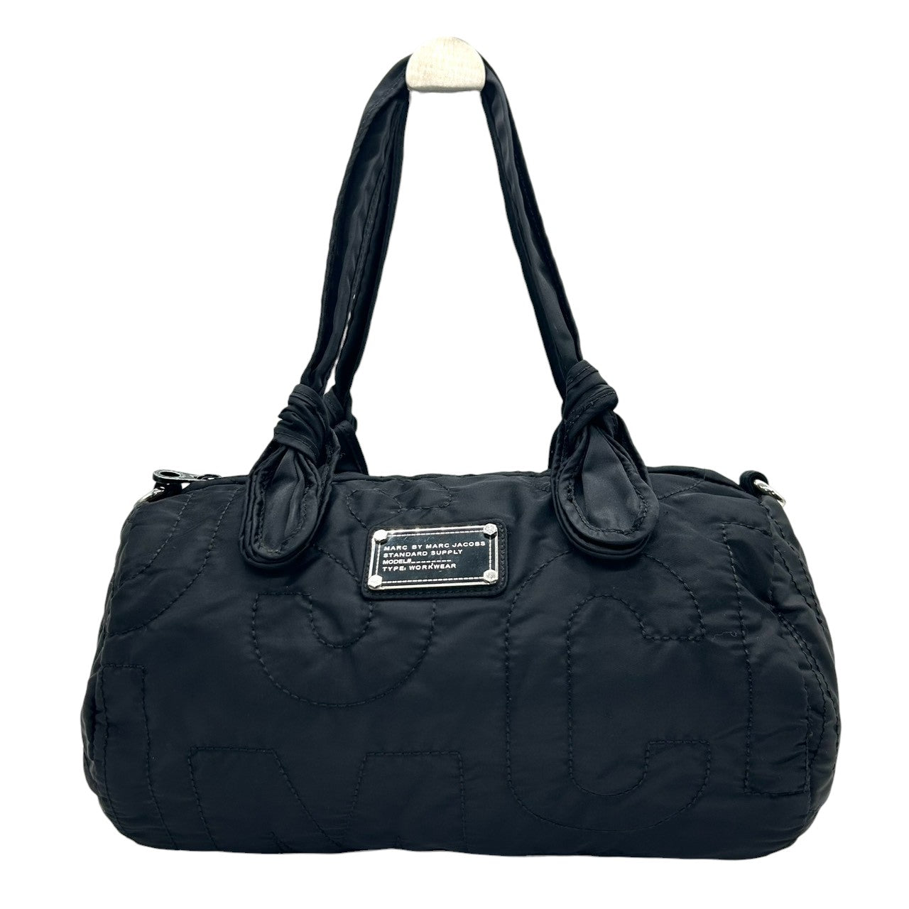 マークバイマークジェイコブス 2WAY ミニボストン ドラムバッグ ハンドバッグ ショルダーバッグ キルティング ナイロン ブラック ワンショルダー 斜め掛け可 レディース 軽量 大容量 旅行 ジムバッグ カジュアル スタイリッシュ WORKWEAR s32