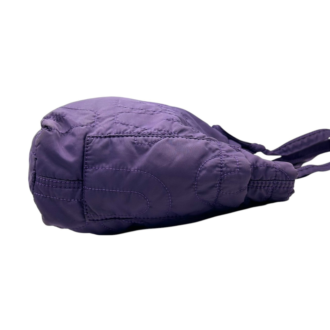 【美品】マークバイマークジェイコブス トートバッグ ハンドバッグ ワンショルダー キルティング ロゴ ナイロン パープル 紫 A4収納可 大容量 軽量 レディース 通勤 通学 マザーズバッグ WORKWEAR s32