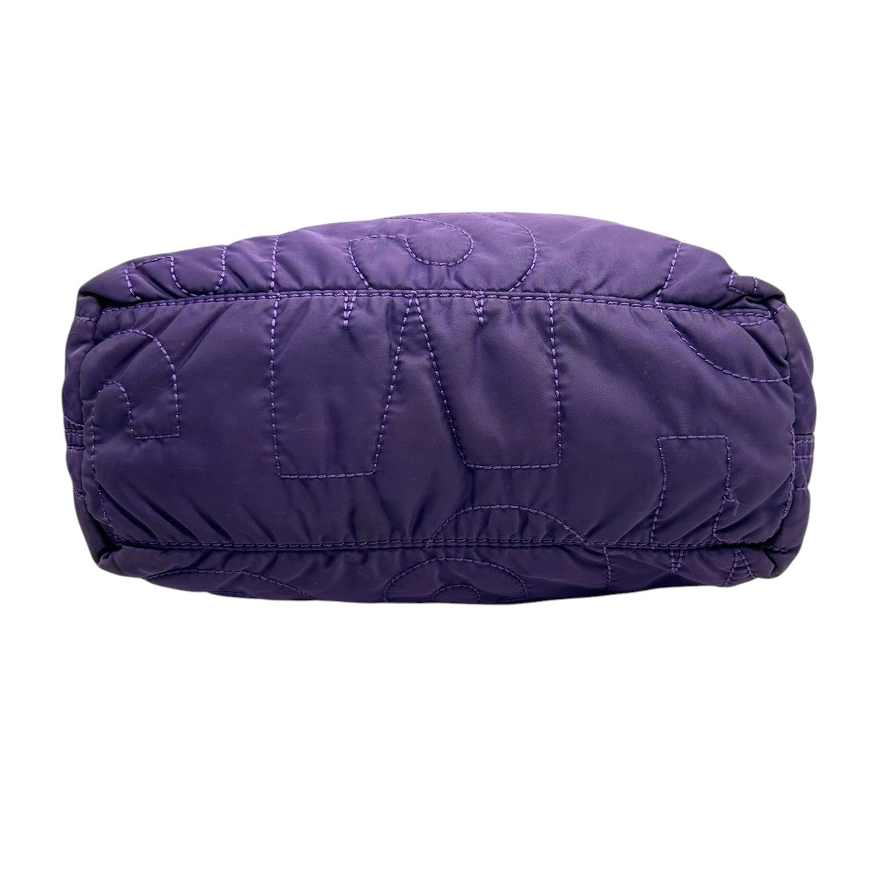 【美品】マークバイマークジェイコブス トートバッグ ハンドバッグ ワンショルダー キルティング ロゴ ナイロン パープル 紫 A4収納可 大容量 軽量 レディース 通勤 通学 マザーズバッグ WORKWEAR s32