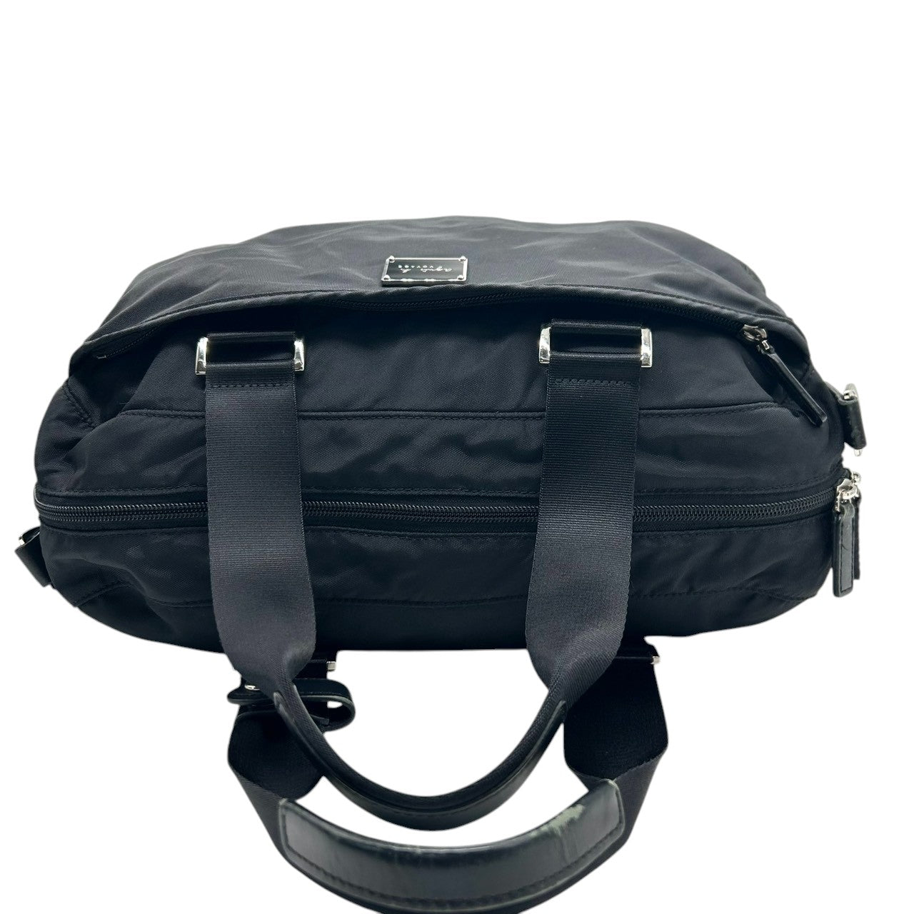 アニエスベー ボヤージュ 2WAY ボストンバッグ ハンドバッグ ショルダーバッグ ナイロン 黒 ロゴプレート A4可 大容量 軽量 斜め掛け可 レディース メンズ 旅行 ジム 出張 ビジネス マザーズバッグ agnes b. VOYAGE U4