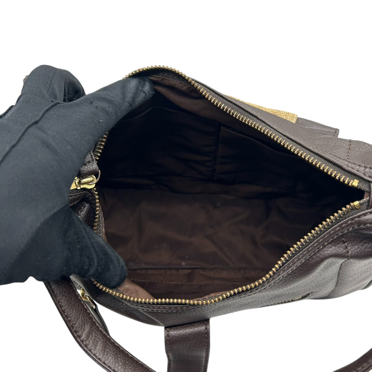 BOSCH ボッシュ ワンショルダーバッグ ハンドバッグ レザー キャンバス 異素材ミックス ブラウン ベージュ ベルトバックル フラップポケット レディース エレガント きれいめ 大人カジュアル 通勤 オフィス 肩掛け デイリーユース U8