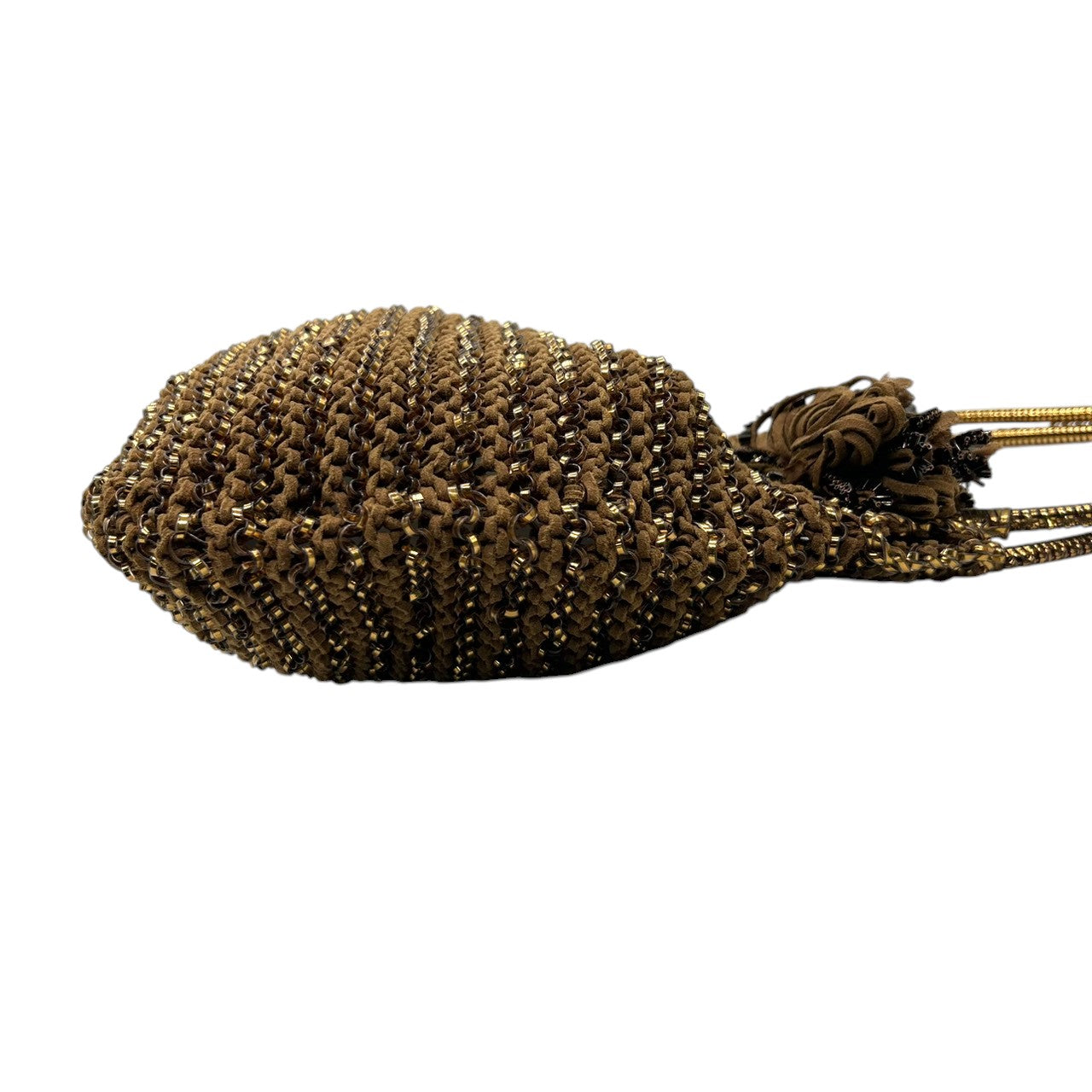 【美品】アンテプリマ ワイヤーバッグ ハンドバッグ ワンショルダー フラワーモチーフ コサージュ ブラウン ゴールド系 ビーズ レディース パーティ 結婚式 二次会 お呼ばれ 和装 エレガント 上品 華やか ゴージャス きらきら ANTEPRIMA s63