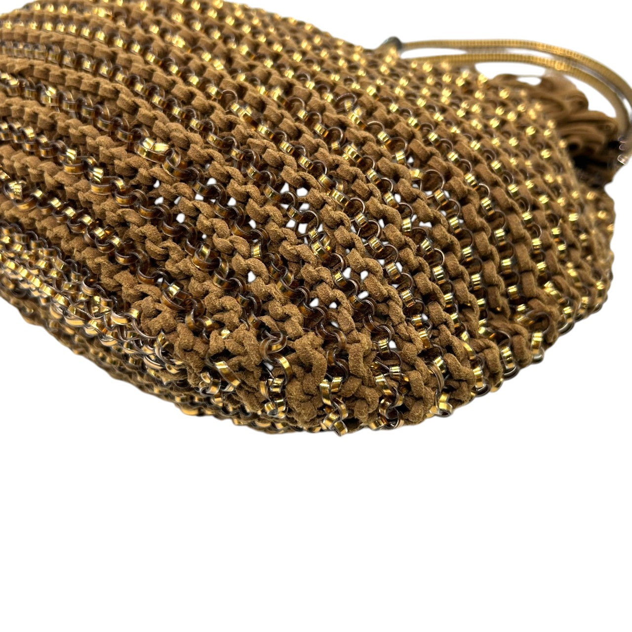 【美品】アンテプリマ ワイヤーバッグ ハンドバッグ ワンショルダー フラワーモチーフ コサージュ ブラウン ゴールド系 ビーズ レディース パーティ 結婚式 二次会 お呼ばれ 和装 エレガント 上品 華やか ゴージャス きらきら ANTEPRIMA s63