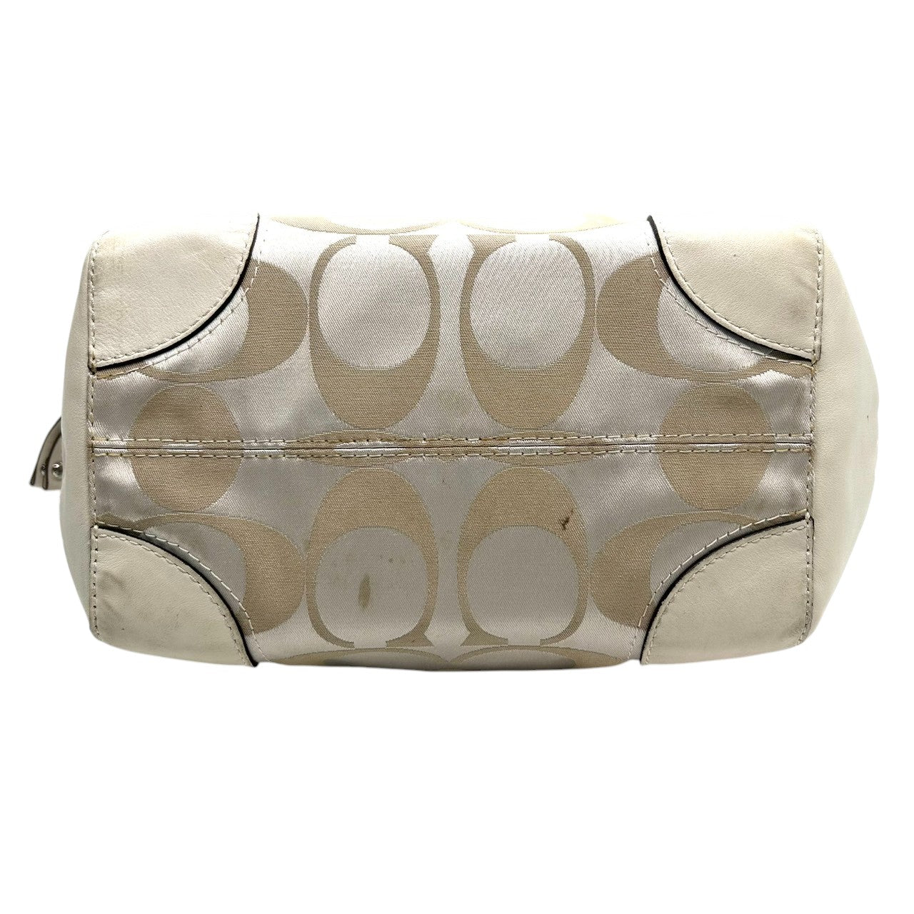 コーチ トートバッグ ハンドバッグ ワンショルダー シグネチャー ナイロン レザー ベージュ アイボリー A4収納可 大容量 軽量 レディース 通勤 通学 ビジネス デイリーユース エレガント きれいめ 上品 サイドポケット 定番人気モデル 14505 s61