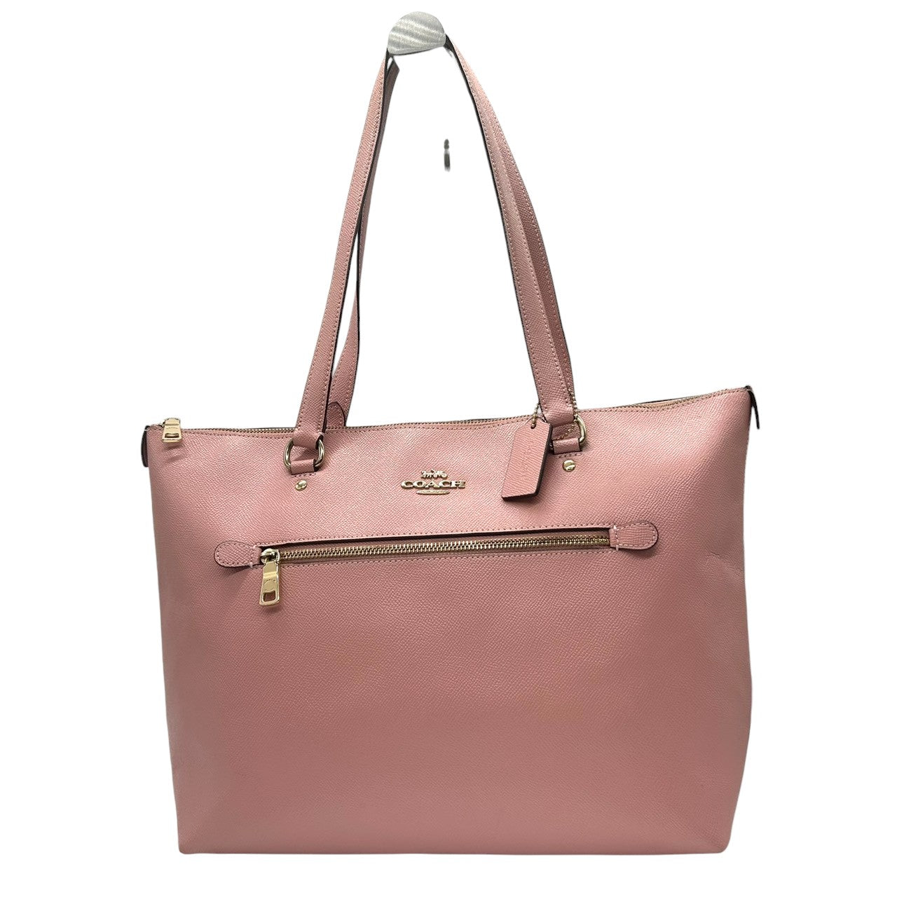 コーチ ギャラリー トートバッグ ハンドバッグ ワンショルダー レザー 本革 ピンク A4収納可 大容量 肩掛け レディース 通勤 通学 ビジネス きれいめ フェミニン 大人可愛い シンプル 定番人気 自立可 COACH F79608 U4