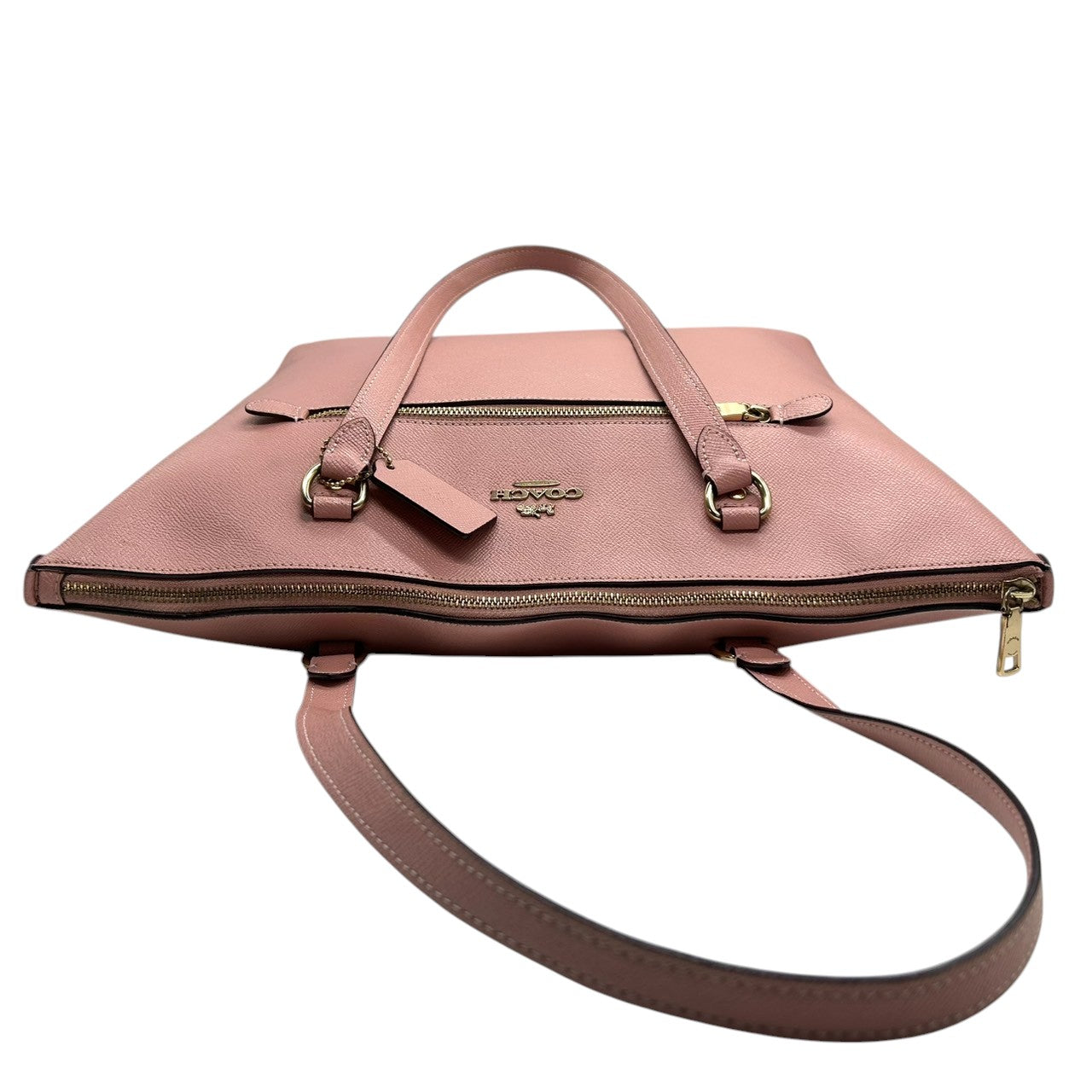 コーチ ギャラリー トートバッグ ハンドバッグ ワンショルダー レザー 本革 ピンク A4収納可 大容量 肩掛け レディース 通勤 通学 ビジネス きれいめ フェミニン 大人可愛い シンプル 定番人気 自立可 COACH F79608 U4