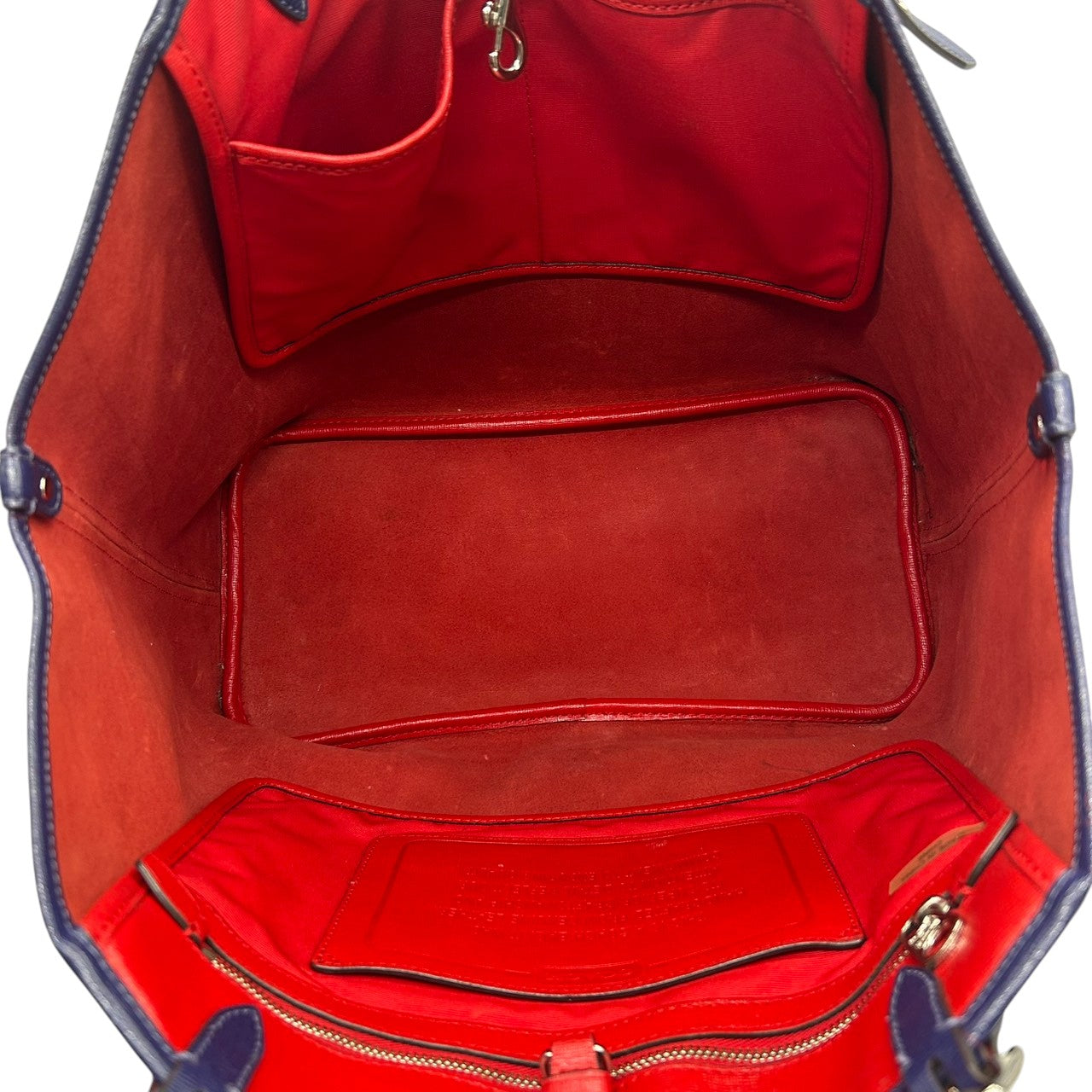 コーチ トートバッグ ショルダーバッグ レザー 本革 ネイビー レッド バイカラー A4 PC収納可 大容量 肩掛け レディース 通勤 通学 ビジネス オフィス パンチング ホースアンドキャリッジ 馬車ロゴ 自立可 スタイリッシュ COACH U4