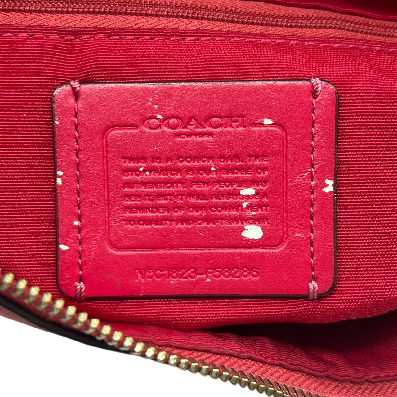 【美品】コーチ 2WAY トートバッグ ショルダーバッグ シグネチャー PVC レザー ブラウン レッド系 バイカラー A4可 大容量 斜め掛け 肩掛け レディース 通勤 通学 ビジネス フェミニン COACH F58286 U4