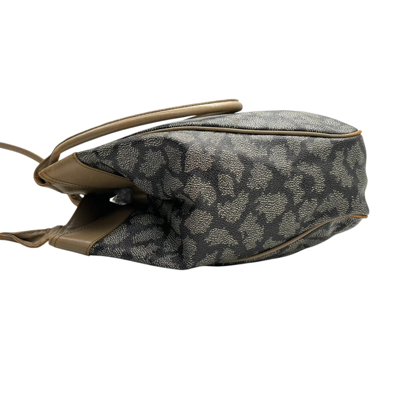 イヴサンローラン トートバッグ ワンショルダー PVC レザー YSLロゴ ジラフ柄 アニマル柄 ブラウン ベージュ A4可 大容量 肩掛け ヴィンテージ レディース クラシック エレガント YVES SAINT LAURENT s83