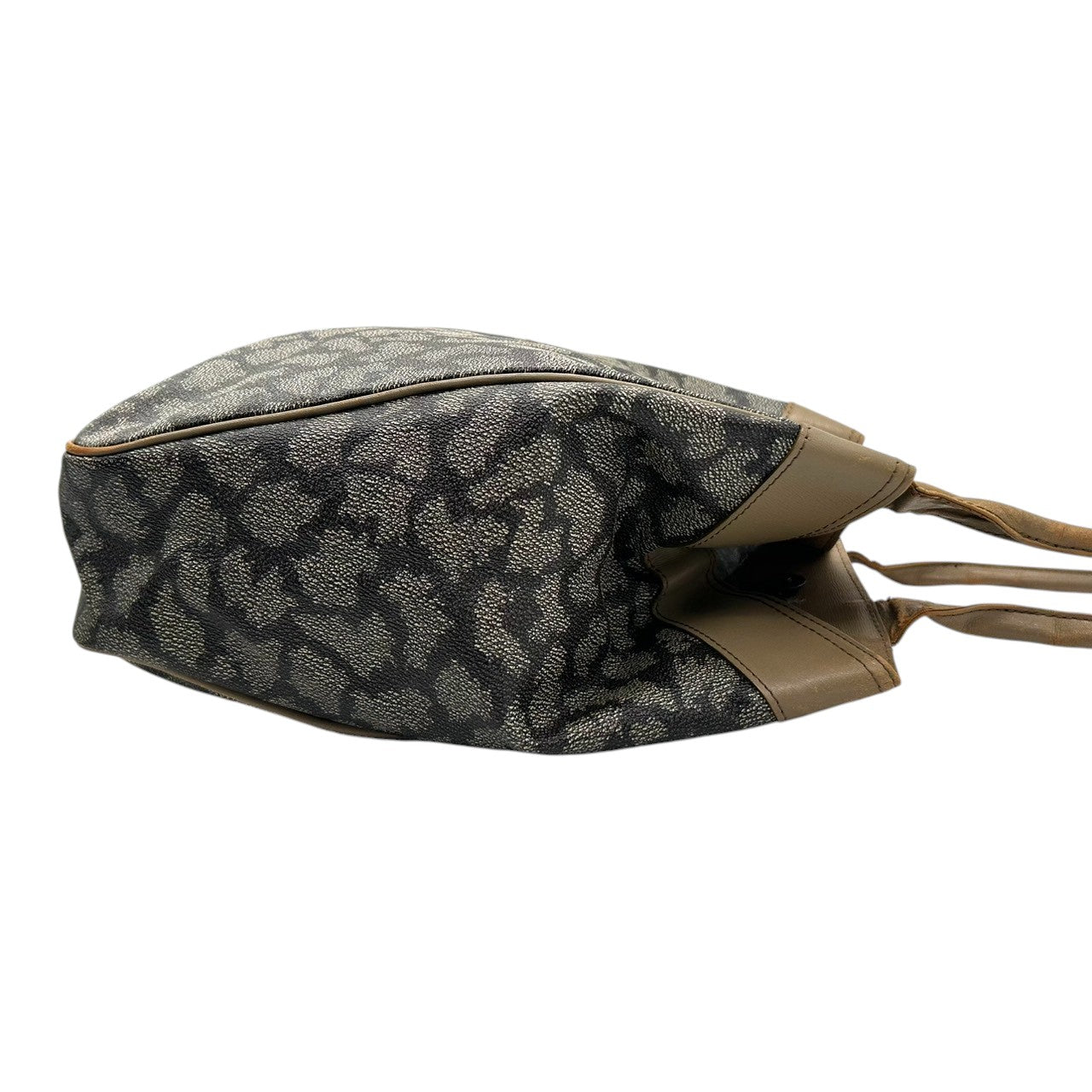 イヴサンローラン トートバッグ ワンショルダー PVC レザー YSLロゴ ジラフ柄 アニマル柄 ブラウン ベージュ A4可 大容量 肩掛け ヴィンテージ レディース クラシック エレガント YVES SAINT LAURENT s83