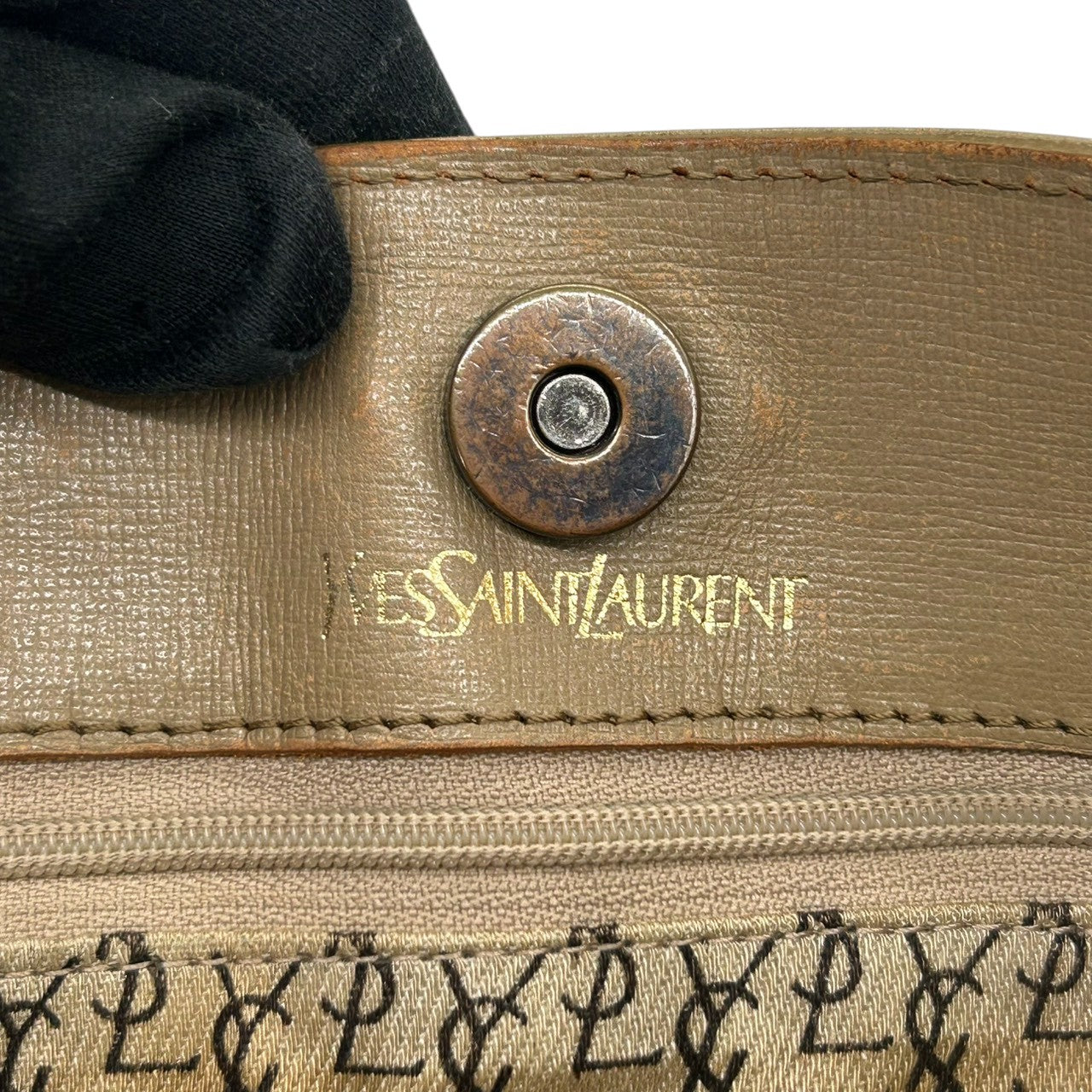 イヴサンローラン トートバッグ ワンショルダー PVC レザー YSLロゴ ジラフ柄 アニマル柄 ブラウン ベージュ A4可 大容量 肩掛け ヴィンテージ レディース クラシック エレガント YVES SAINT LAURENT s83