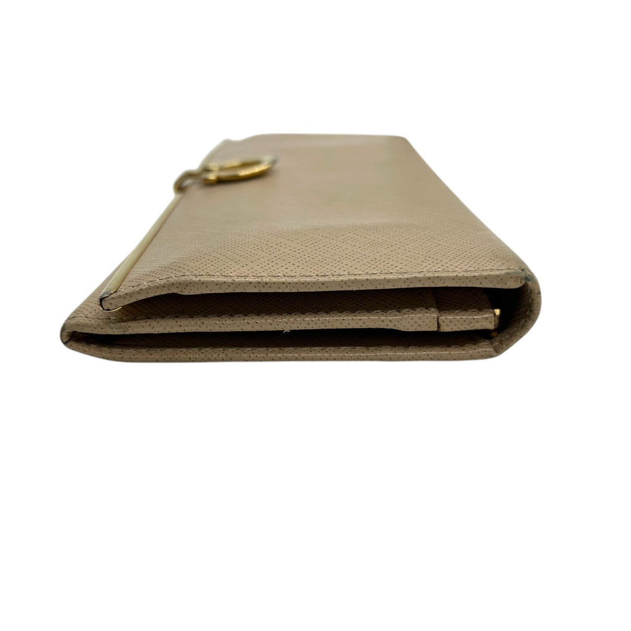 サルヴァトーレフェラガモ 長財布 ロングウォレット ガンチーニ PVC レザー ベージュ ゴールド金具 二つ折り レディース メンズ ユニセックス 定番人気 エレガント 上品 クラシック フェミニン Salvatore Ferragamo 箱付き w2