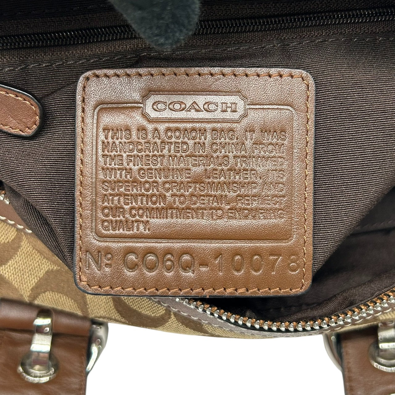 コーチ ハンドバッグ Y2K 00s vintage ワンショルダーバッグ シグネチャー ミニボストン キャンバス レザー ブラウン レディース 肩掛け 定番人気 クラシック エレガント カジュアル サイドポケット ベルトデザイン COACH 10078 s83