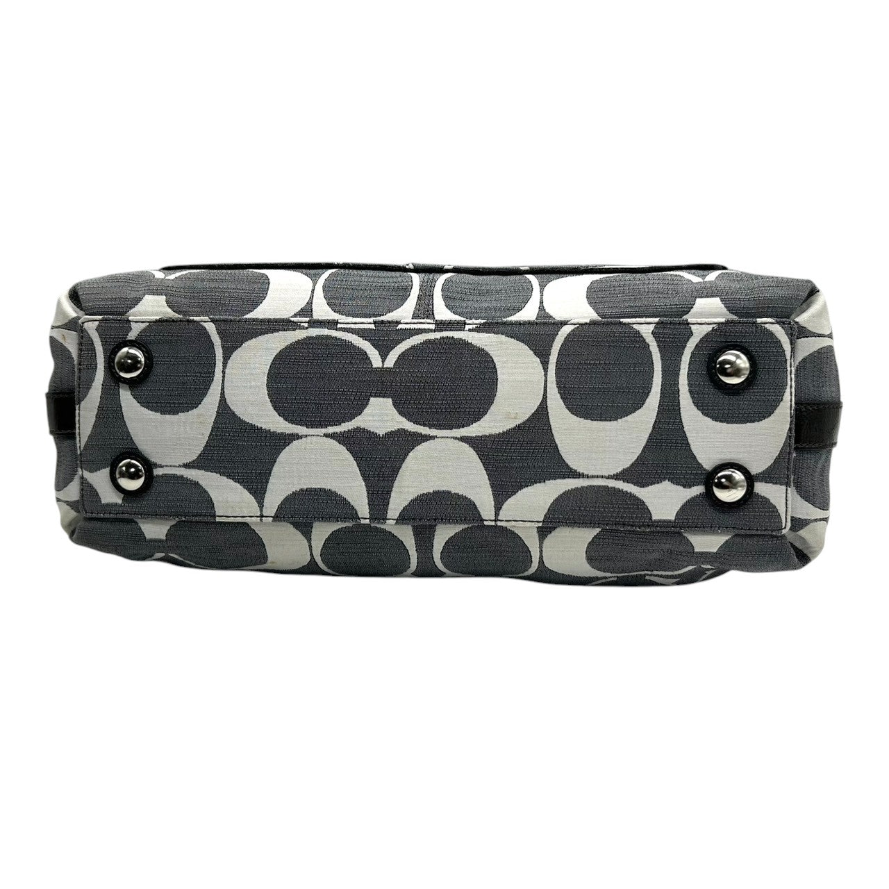 コーチ ハンドバッグ ワンショルダー オプアート シグネチャー キャンバス パテントレザー グレー ブラック レディース 肩掛け 通勤 通学 カジュアル スタイリッシュ モノトーン デザイン性 人気モデル COACH 13290 s82