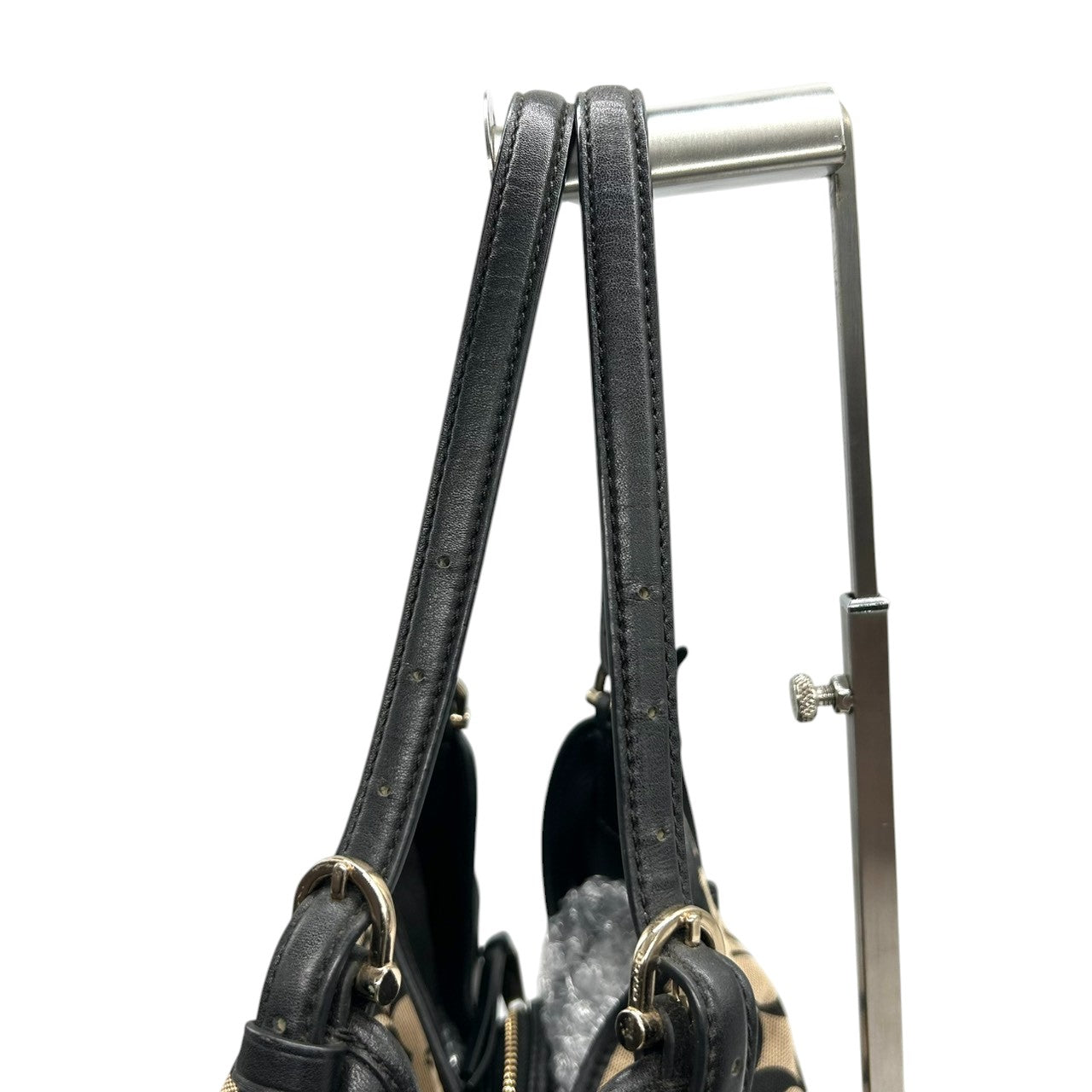 コーチ ショルダーバッグ ハンドバッグ ワンショルダー ホーボー シグネチャー キャンバス レザー 本革 ブラック ベージュ ターンロック A4可 大容量 肩掛け ハンドル調節可 レディース 通勤 通学 ビジネス エレガント COACH 32907 s82