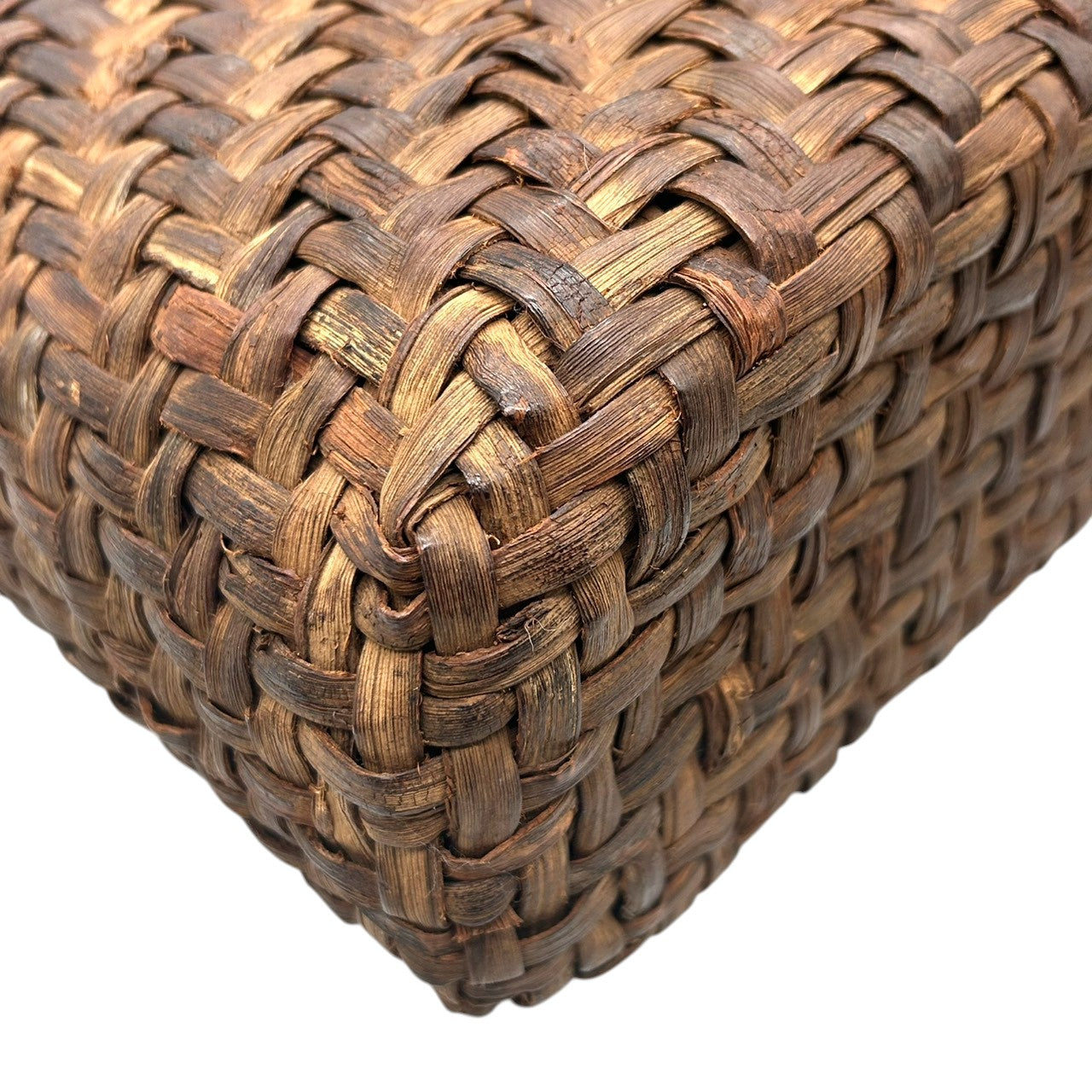 【美品】国産 山葡萄 かごバッグ 網代編み 巾着付き ハンドバッグ トートバッグ 天然素材 ヤマブドウ 籠バッグ 伝統工芸品 民藝 和装 着物 浴衣 レディース 大人 上品 粋 おしゃれ 育てるバッグ 一生もの 職人 手仕事 D