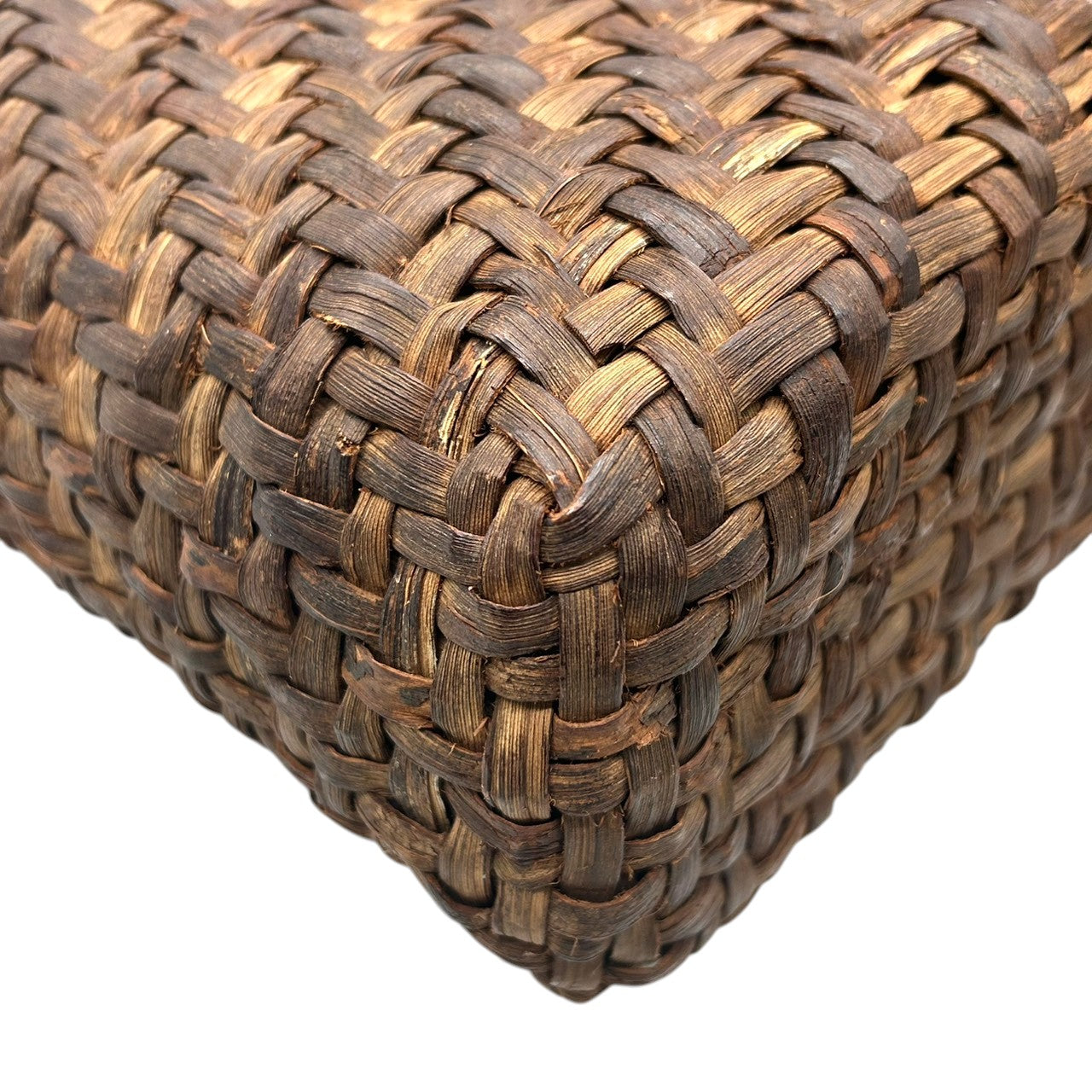 【美品】国産 山葡萄 かごバッグ 網代編み 巾着付き ハンドバッグ トートバッグ 天然素材 ヤマブドウ 籠バッグ 伝統工芸品 民藝 和装 着物 浴衣 レディース 大人 上品 粋 おしゃれ 育てるバッグ 一生もの 職人 手仕事 D