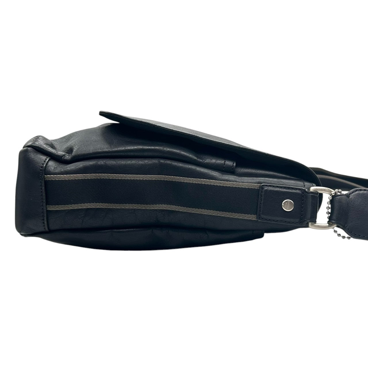 【美品】コーチ トランジット メッセンジャーバッグ ショルダーバッグ レザー 本革 ブラック A4収納可 大容量 斜め掛け可 クロスボディ メンズ ビジネスバッグ 通勤 通学 フラップ シンプル スタイリッシュ COACH F70558 s34