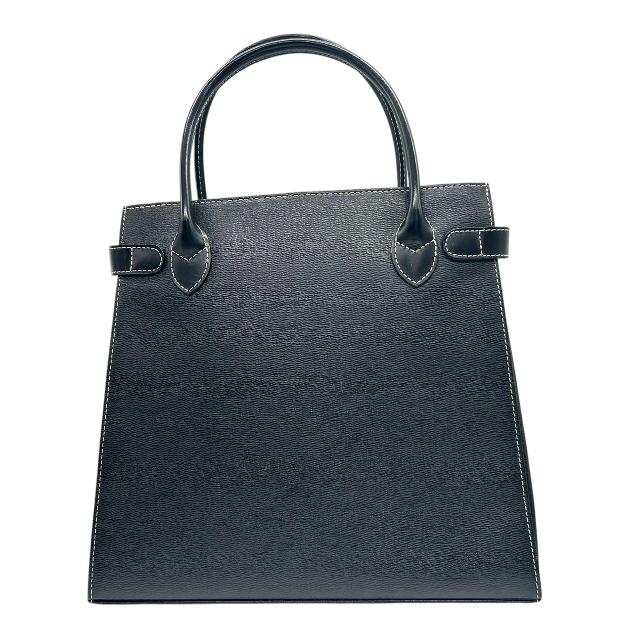 【美品】BURBERRY バーバリー ハンドバッグ トートバッグ レザー 本革 ブラック 黒 ゴールド金具 ロゴプレート 自立可 レディース フォーマル ビジネス オフィス 冠婚葬祭 セレモニー エレガント 上品 きれいめ クラシック s34