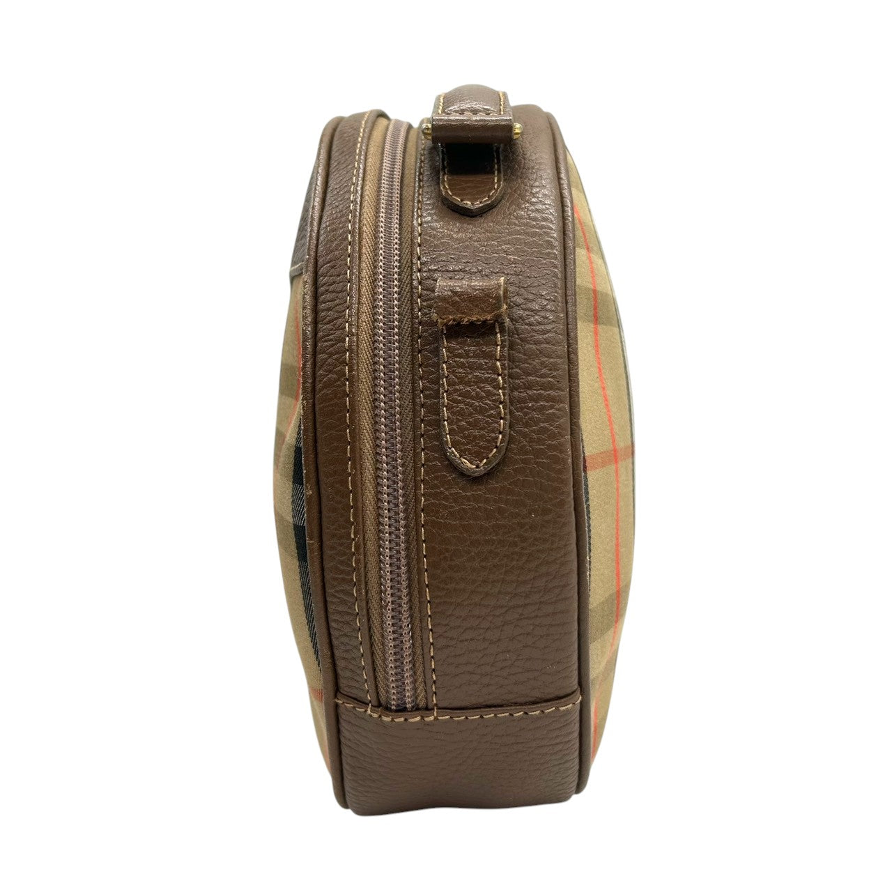 Burberrys バーバリーズ ハンドバッグ バニティバッグ ノバチェック シャドーホース キャンバス レザー ブラウン 丸型 ヴィンテージ オールド レディース コンパクト クラシック レトロ 希少 s3