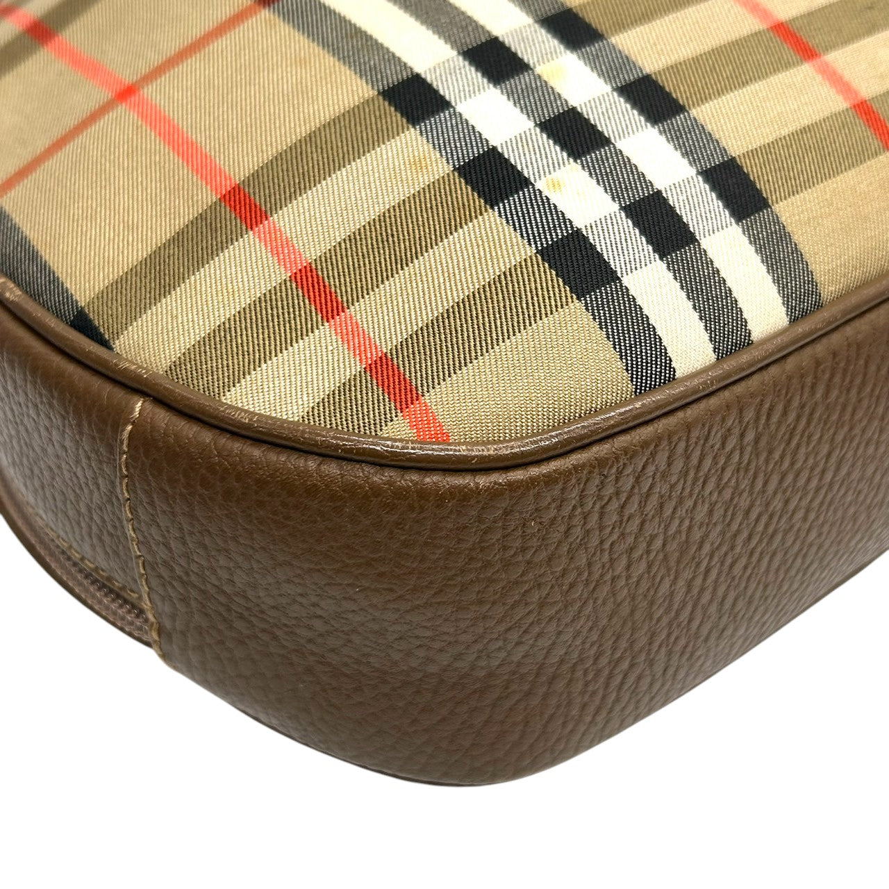 Burberrys バーバリーズ ハンドバッグ バニティバッグ ノバチェック シャドーホース キャンバス レザー ブラウン 丸型 ヴィンテージ オールド レディース コンパクト クラシック レトロ 希少 s3