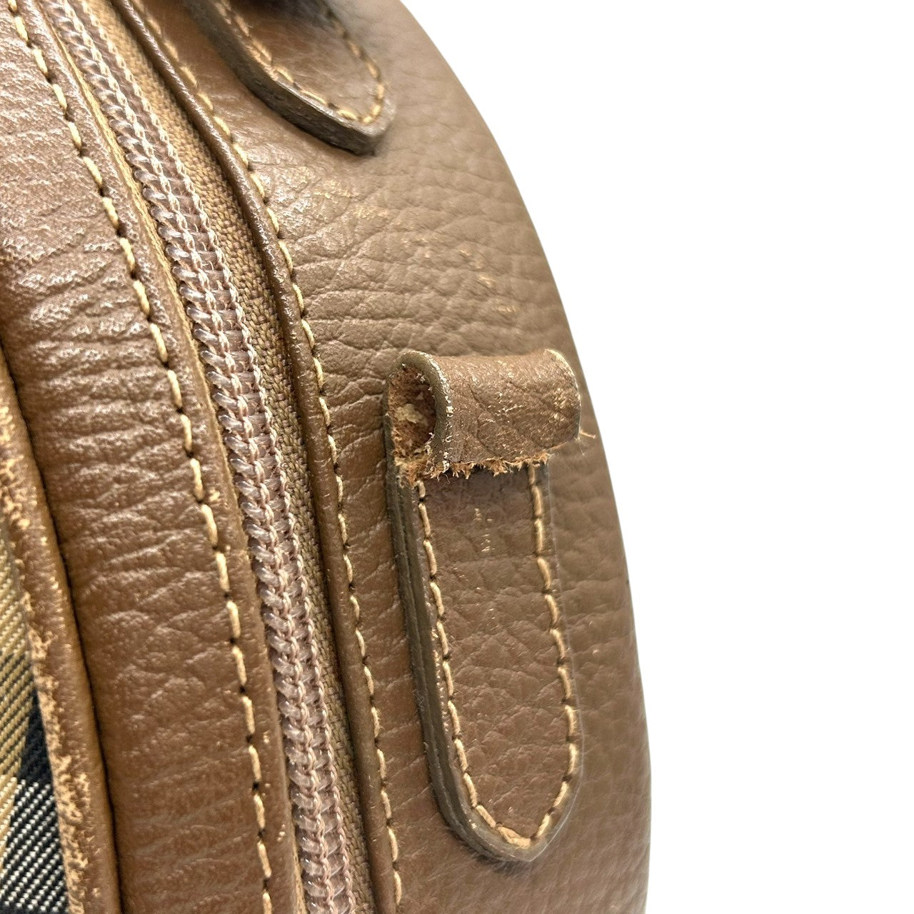 Burberrys バーバリーズ ハンドバッグ バニティバッグ ノバチェック シャドーホース キャンバス レザー ブラウン 丸型 ヴィンテージ オールド レディース コンパクト クラシック レトロ 希少 s3