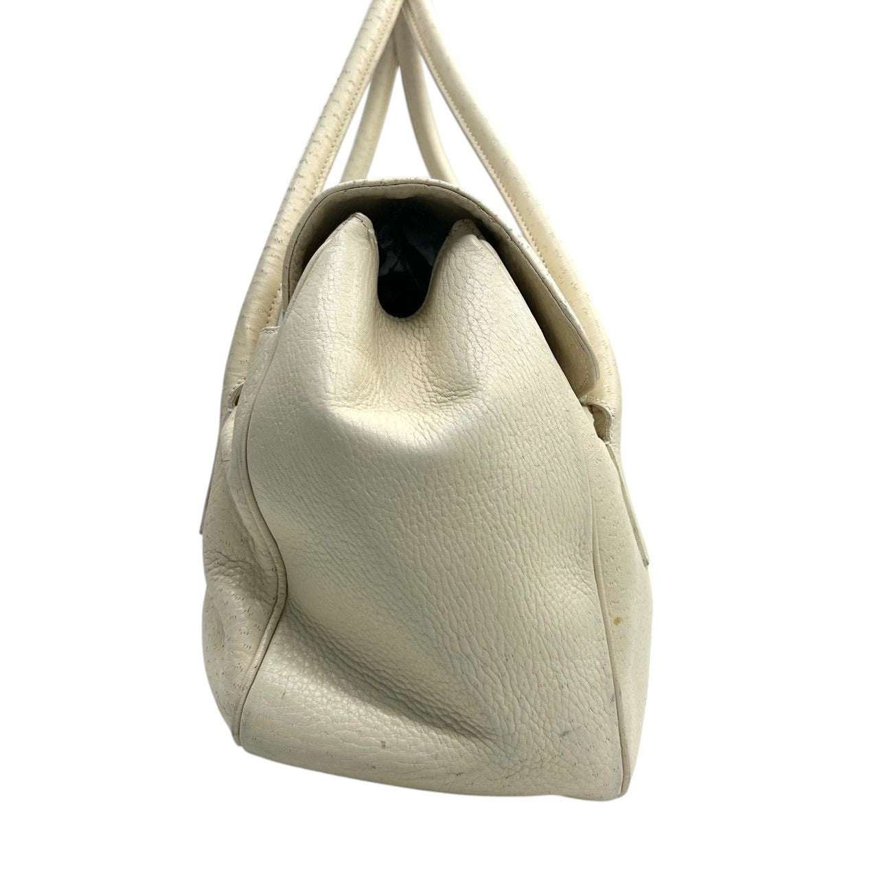 サルヴァトーレフェラガモ ハンドバッグ トートバッグ ガンチーニ レザー 本革 ホワイト系 ゴールド金具 レディース フォーマル ビジネス エレガント 上品 きれいめ 大容量 自立可 イタリア製 型番AB-21 6394 s3