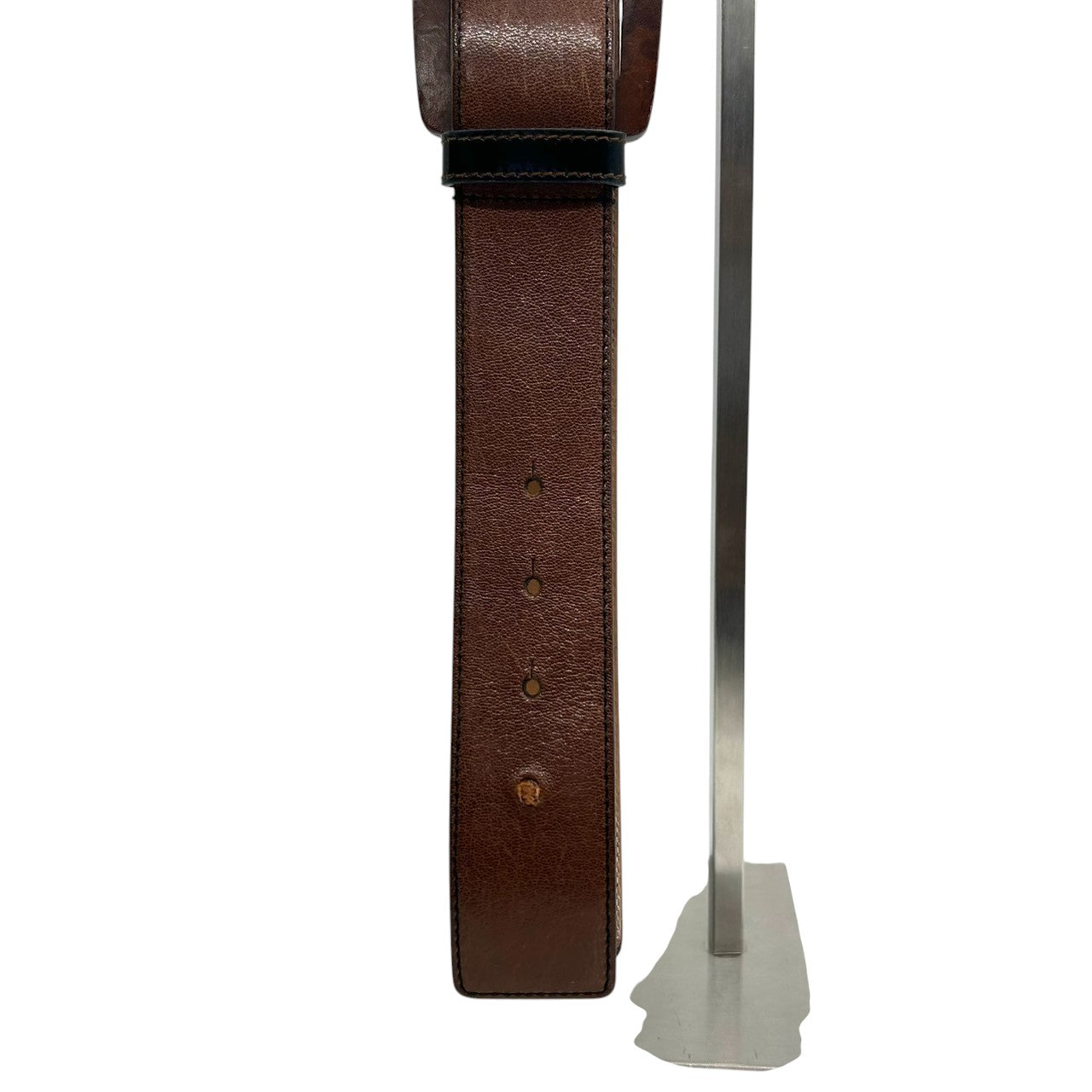 D&G ドルチェ＆ガッバーナ ベルト ワイドベルト レザー 本革 エナメル バイカラー ブラウン ブラック ウッド調バックル メンズ レディース ユニセックス カジュアル モード ファッション小物 高級 イタリア製 px-1