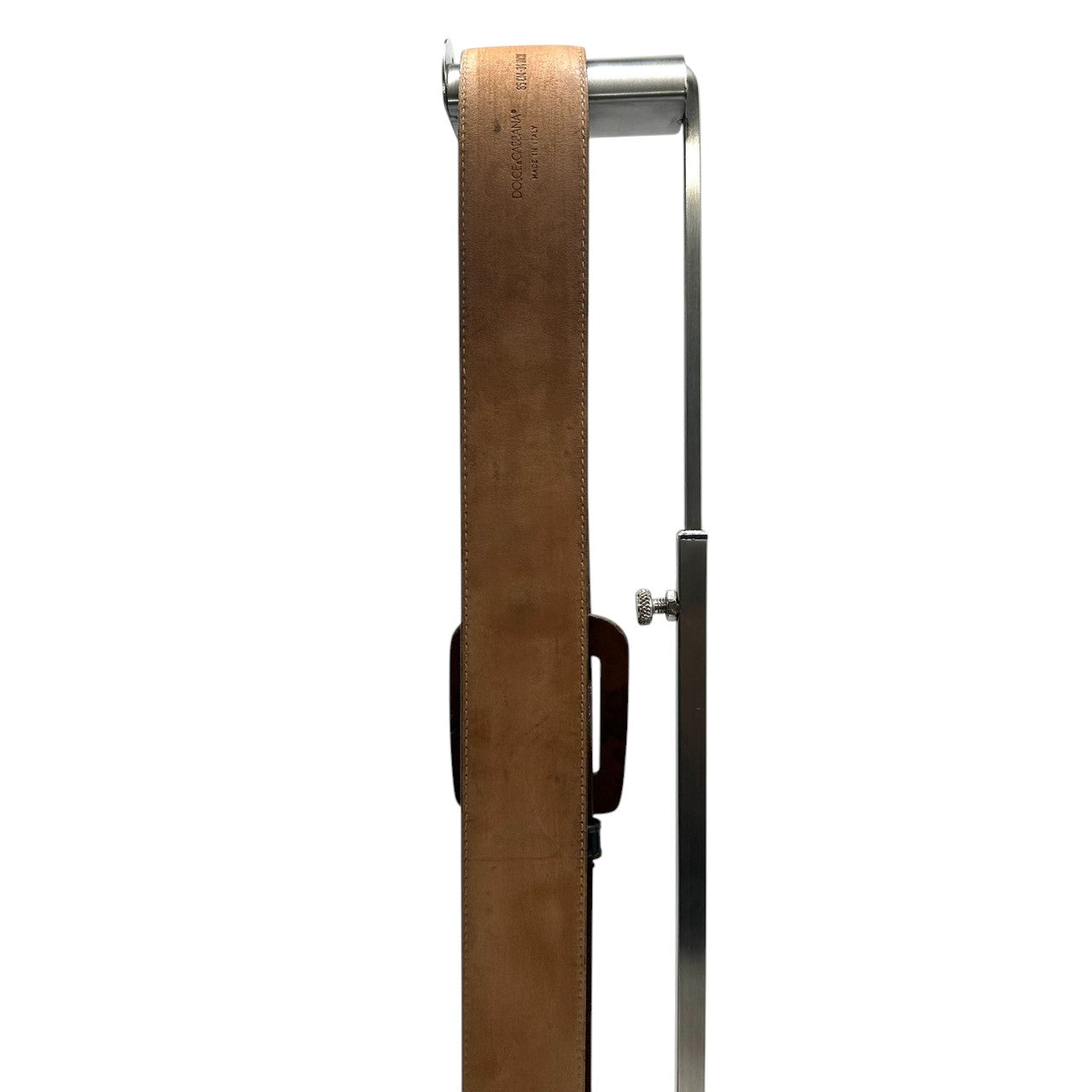 D&G ドルチェ＆ガッバーナ ベルト ワイドベルト レザー 本革 エナメル バイカラー ブラウン ブラック ウッド調バックル メンズ レディース ユニセックス カジュアル モード ファッション小物 高級 イタリア製 px-1