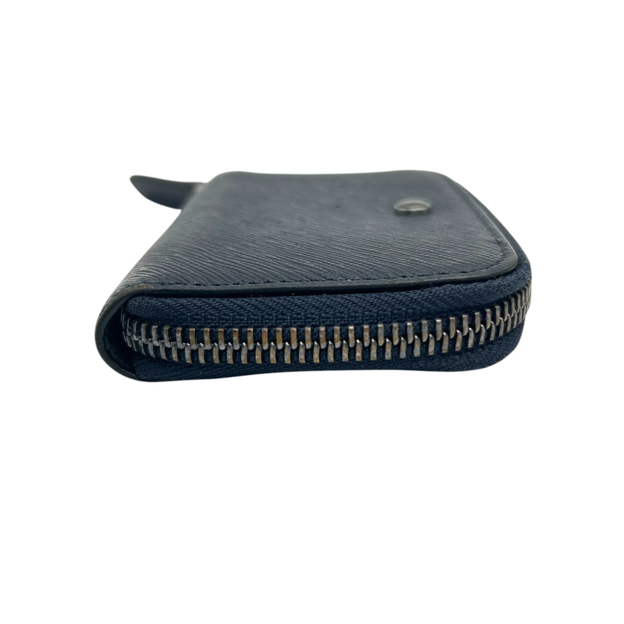 ジョルジオアルマーニ コインケース 小銭入れ L字ファスナー ミニ財布 サフィアーノレザー 本革 ネイビー 紺 GAロゴ メンズ レディース ユニセックス ビジネス フォーマル 上品 高級 イタリア製 GIORGIO ARMANI w2