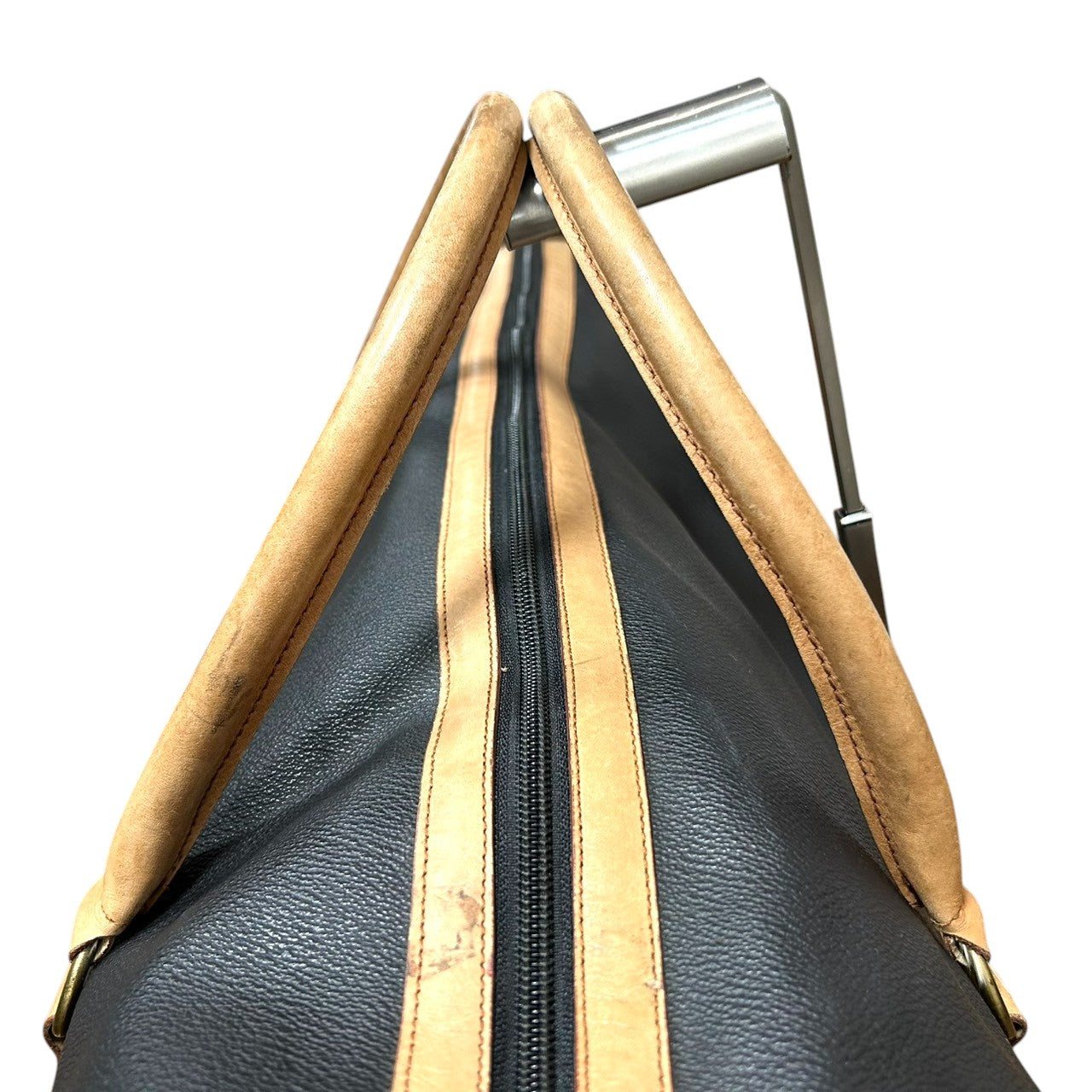 Burberrys バーバリーズ ボストンバッグ 旅行バッグ 大容量 ホースロゴ 騎士ロゴ レザー 本革 ブラック ブラウン メンズ レディース ユニセックス ヴィンテージ ビンテージ オールド イタリア製 出張 ゴルフ 希少 レア X3